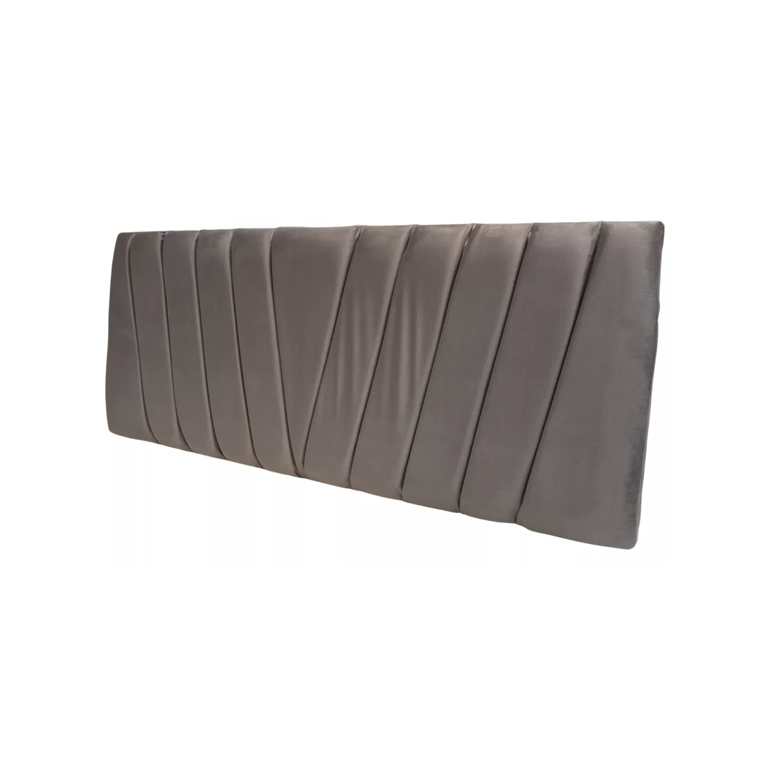 RESPALDO IMPORTCLICK ELEGANTE CAPITONÉ EN V SÚPER KING FELPA GRIS CLARO 200 X 60 CM - 3