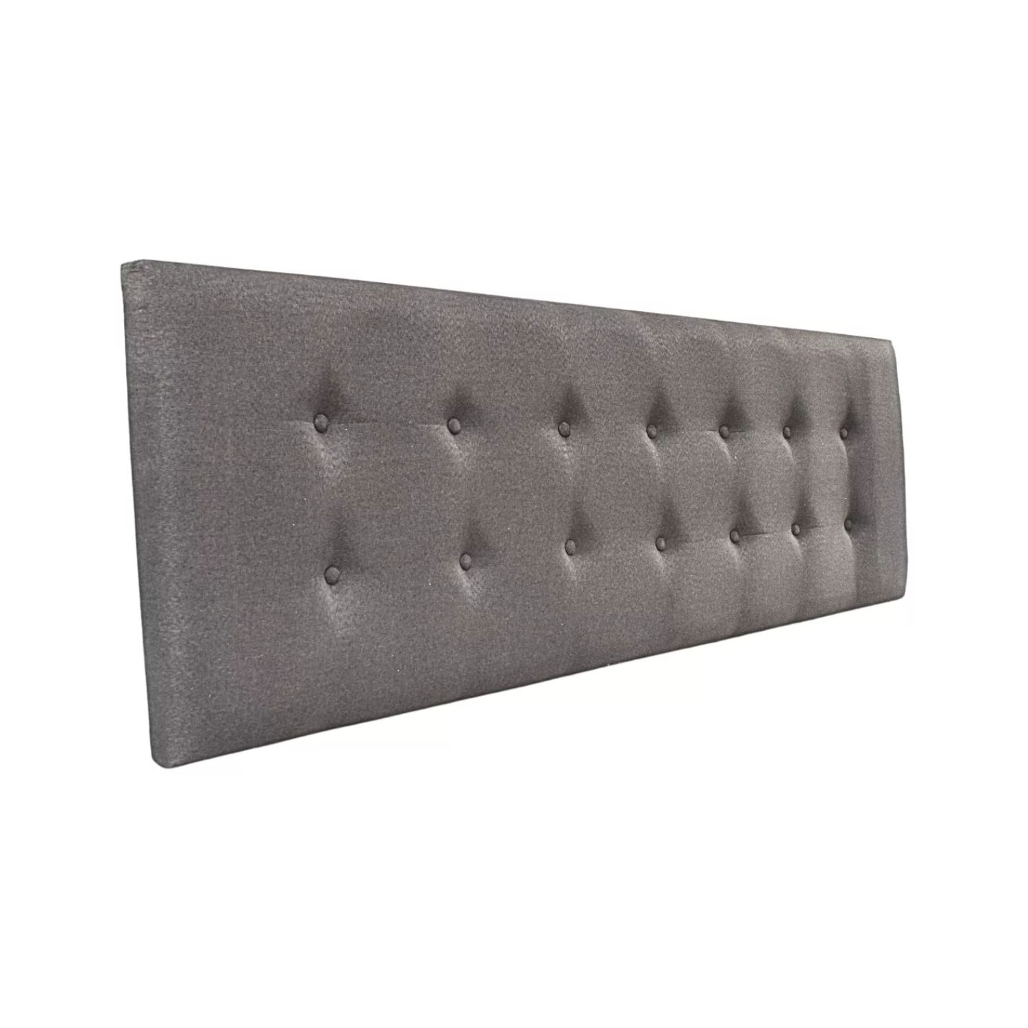 RESPALDO IMPORTCLICK ELEGANTE CAPITONÉ BOTONES SÚPER KING LINO GRIS CLARO 200 X 60 CM - 2