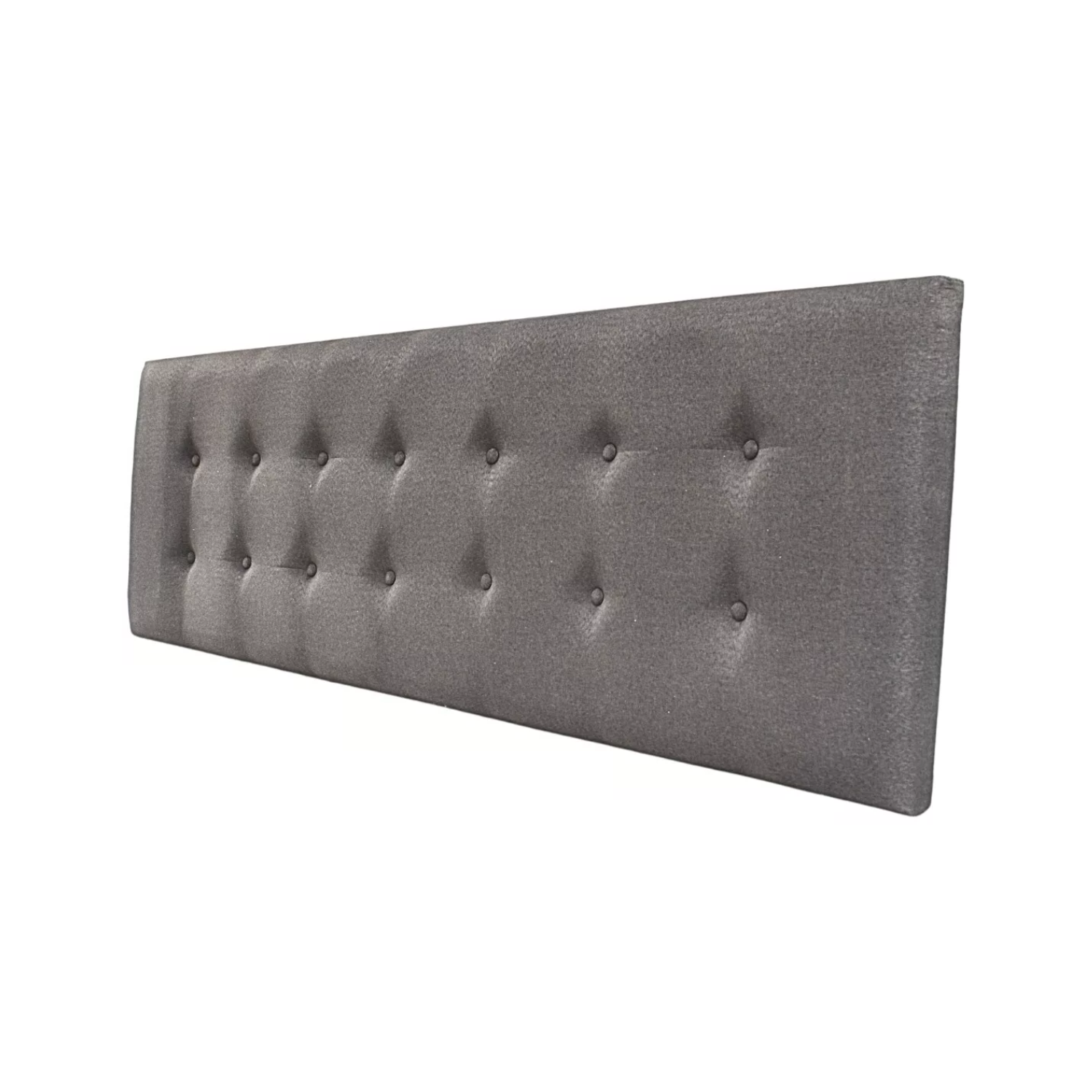 RESPALDO IMPORTCLICK ELEGANTE CAPITONÉ BOTONES SÚPER KING LINO GRIS CLARO 200 X 60 CM - 3