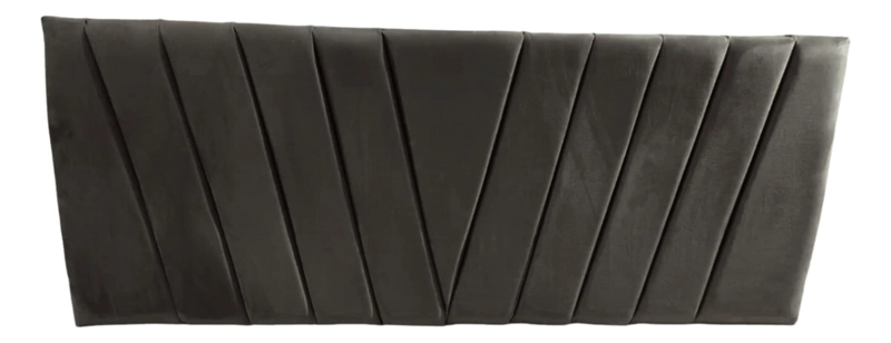 RESPALDO IMPORTCLICK ELEGANTE CAPITONÉ EN V SÚPER KING LINO GRIS OSCURO 200 X 60 CM - 1