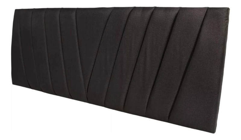RESPALDO IMPORTCLICK ELEGANTE CAPITONÉ EN V SÚPER KING LINO GRIS OSCURO 200 X 60 CM - 3