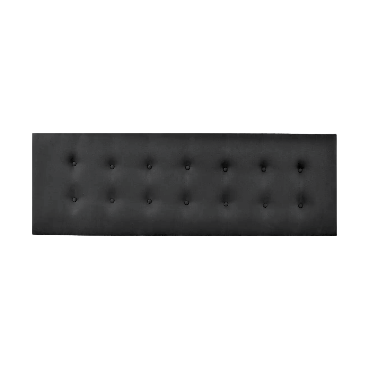 RESPALDO IMPORTCLICK ELEGANTE CAPITONÉ BOTONES SÚPER KING FELPA GRIS OSCURO 200 X 60 CM - 1