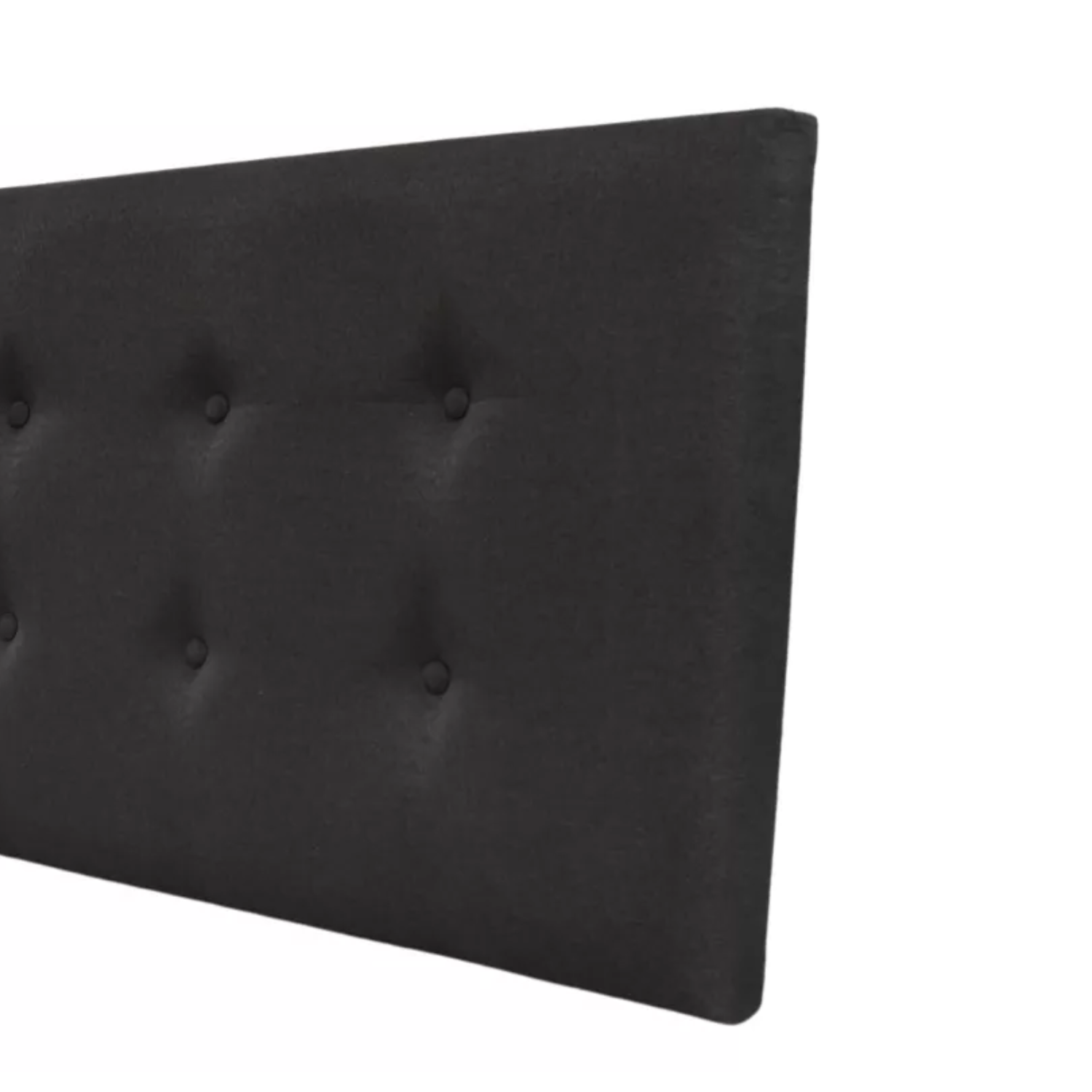 RESPALDO IMPORTCLICK ELEGANTE CAPITONÉ BOTONES SÚPER KING FELPA GRIS OSCURO 200 X 60 CM - 4
