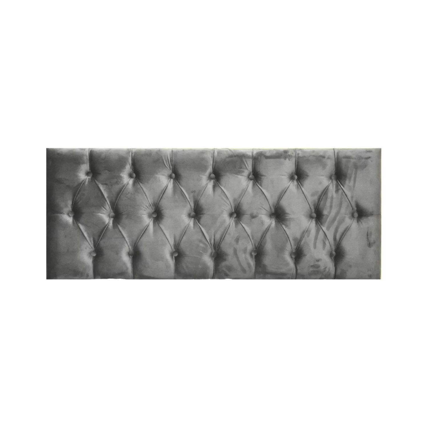 RESPALDO IMPORTCLICK ELEGANTE CAPITONÉ SÚPER KING FELPA GRIS OSCURO 200 X 60 CM - 1