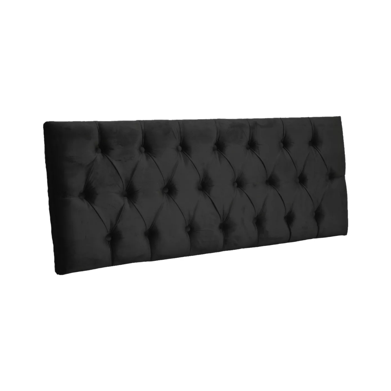 RESPALDO IMPORTCLICK ELEGANTE CAPITONÉ SÚPER KING FELPA NEGRO 200 X 60 CM - 2
