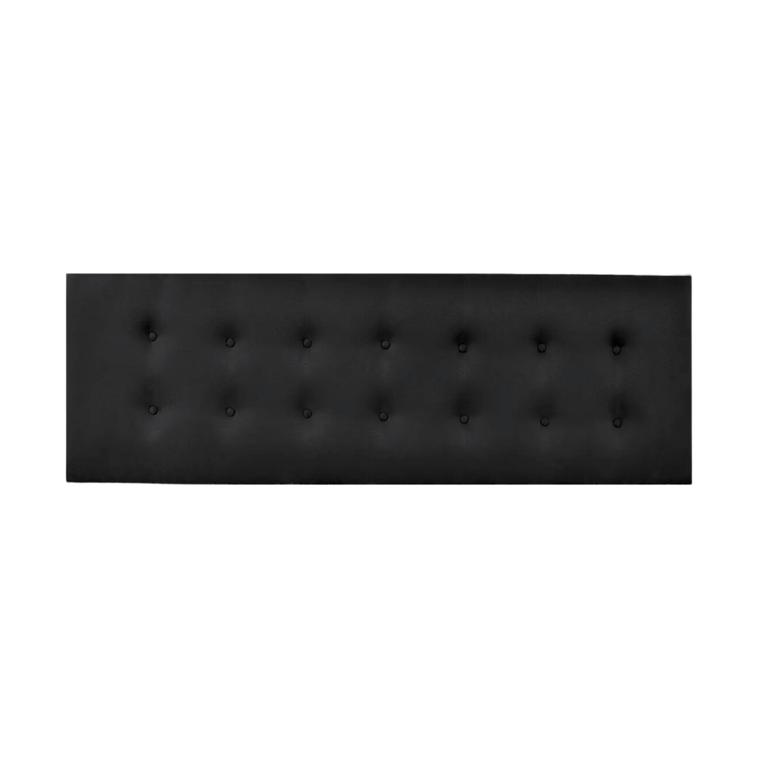 RESPALDO IMPORTCLICK ELEGANTE CAPITONÉ BOTONES SÚPER KING LINO NEGRO 200 X 60 CM - 1
