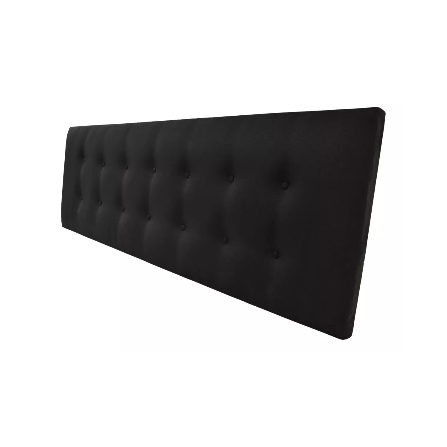 RESPALDO IMPORTCLICK ELEGANTE CAPITONÉ BOTONES SÚPER KING LINO NEGRO 200 X 60 CM - 3