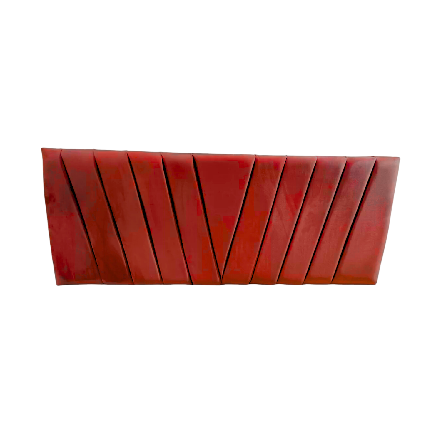 RESPALDO IMPORTCLICK ELEGANTE CAPITONÉ EN V SÚPER KING FELPA ROJO 200 X 60 CM - 1