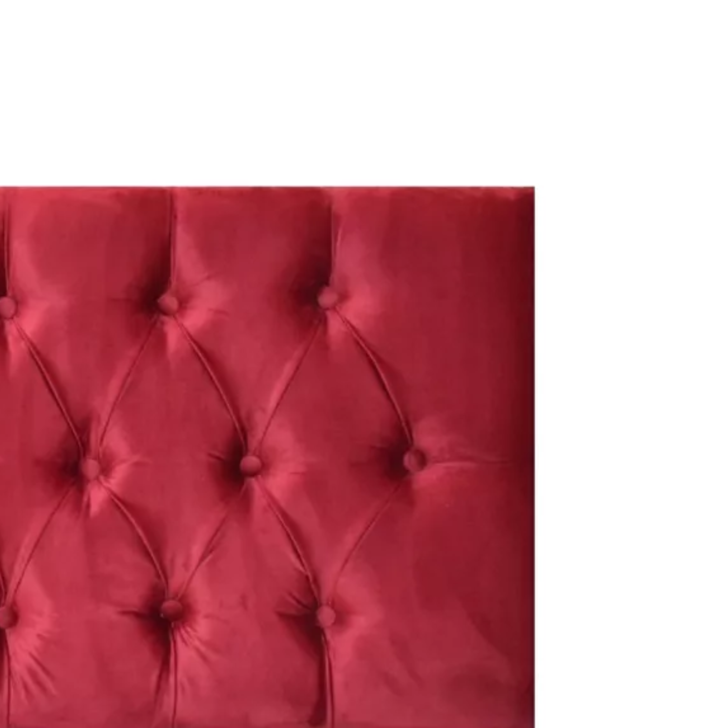 RESPALDO IMPORTCLICK ELEGANTE CAPITONÉ EN V 1 PLAZA FELPA BURDEO 105 X 60 CM - 3