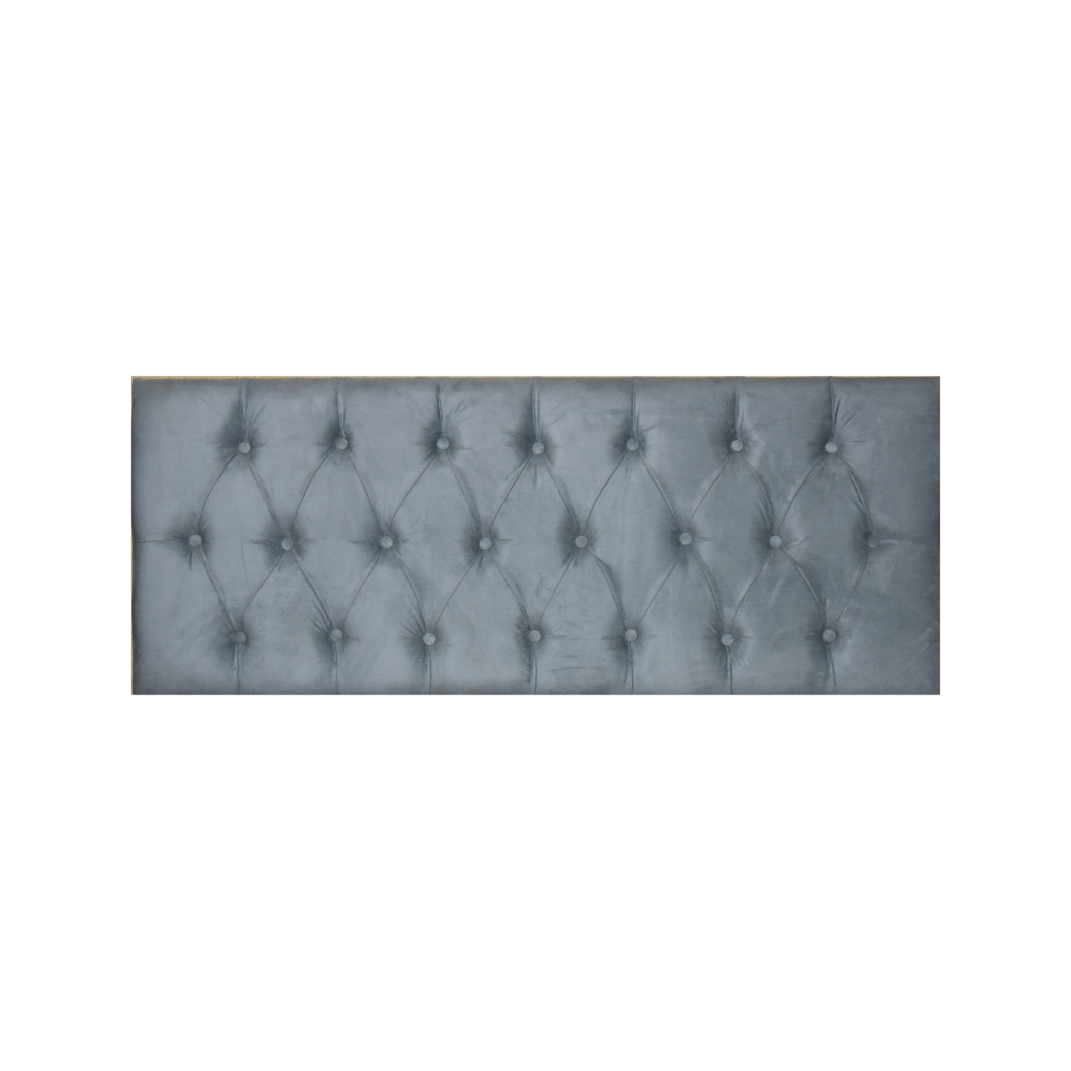 RESPALDO IMPORTCLICK ELEGANTE CAPITONÉ 1 PLAZA FELPA GRIS AZULADO 105 X 60 CM - 1