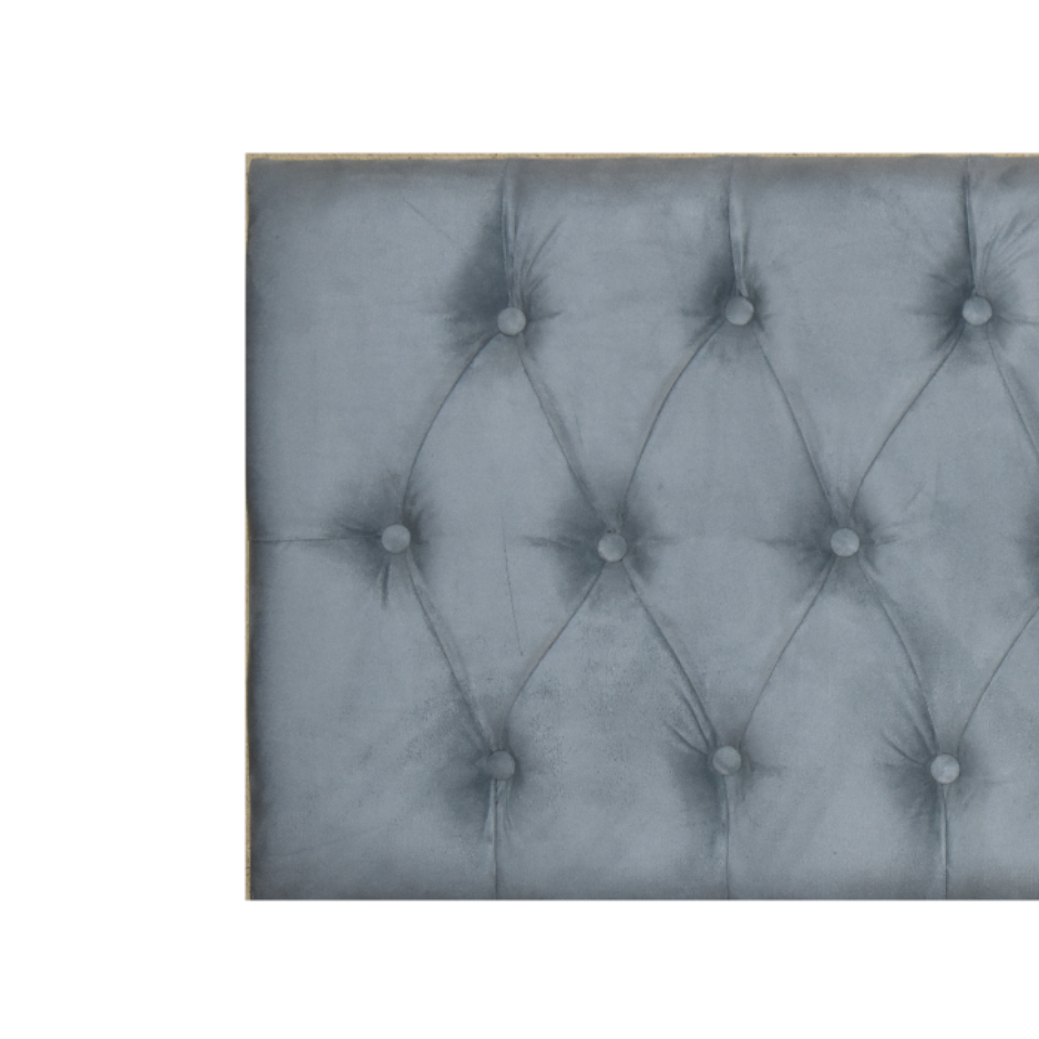 RESPALDO IMPORTCLICK ELEGANTE CAPITONÉ 1 PLAZA FELPA GRIS AZULADO 105 X 60 CM - 2