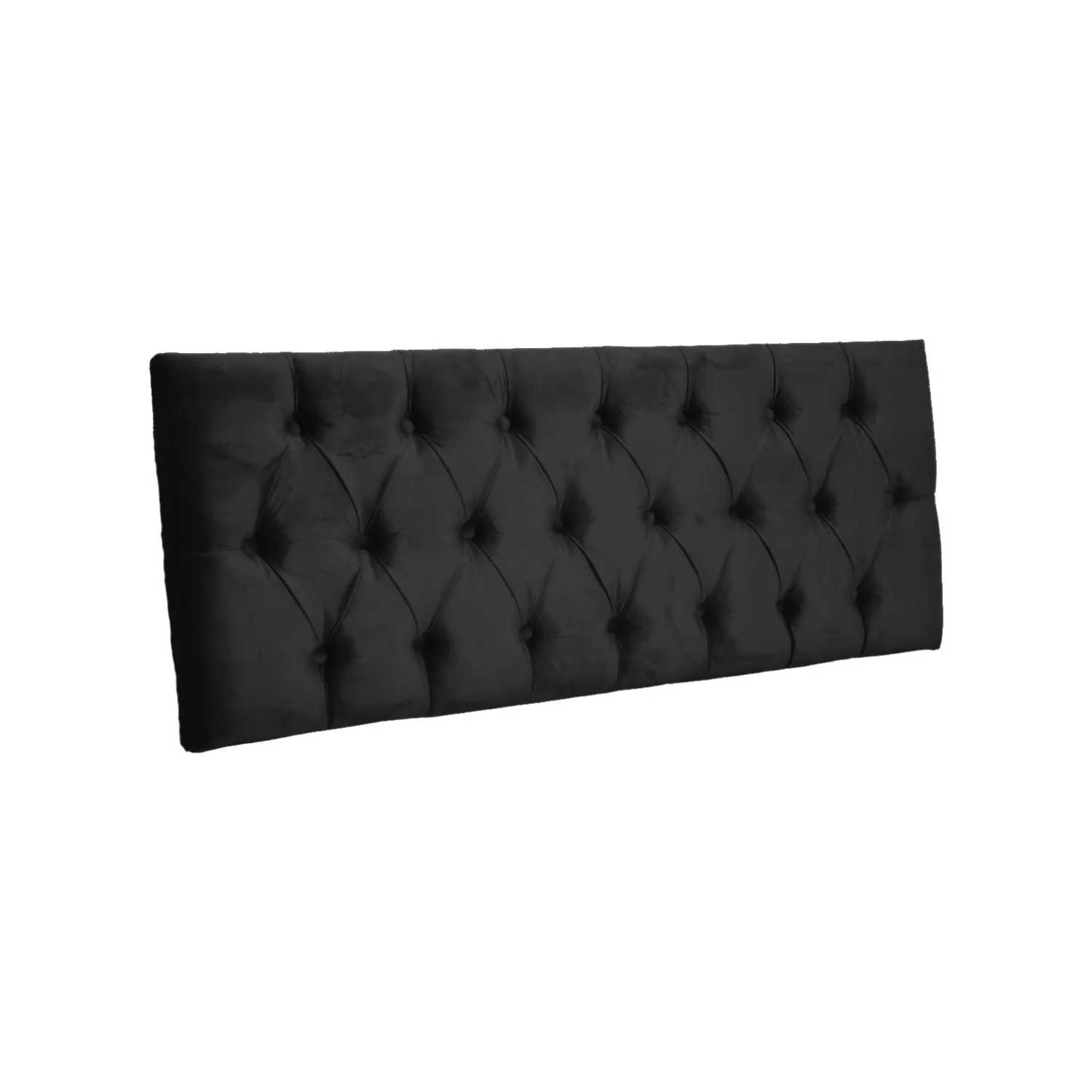 RESPALDO IMPORTCLICK ELEGANTE CAPITONÉ BOTONES 1 PLAZA FELPA GRIS 105 X 60 CM - 2
