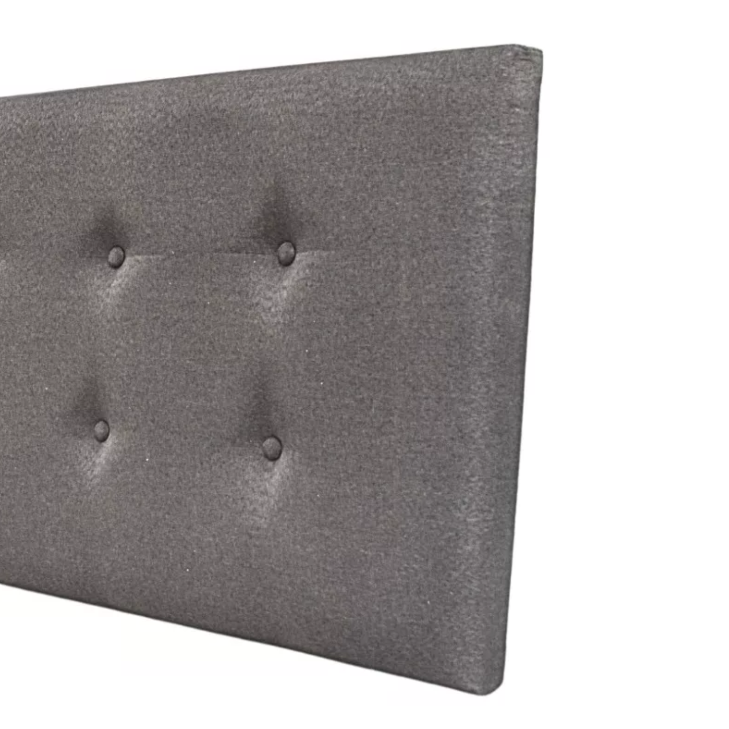 RESPALDO IMPORTCLICK ELEGANTE CAPITONÉ BOTONES 1 PLAZA LINO GRIS CLARO 105 X 60 CM - 4