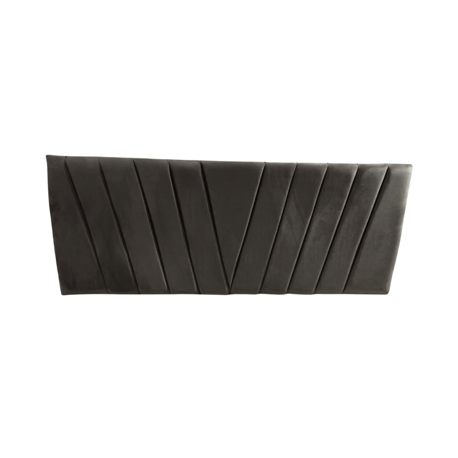 RESPALDO IMPORTCLICK ELEGANTE CAPITONÉ EN V 1 PLAZA FELPA GRIS OSCURO 105 X 60 CM - 1