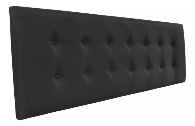 RESPALDO IMPORTCLICK ELEGANTE CAPITONÉ BOTONES 1 PLAZA FELPA GRIS OSCURO 105 X 60 CM - 2