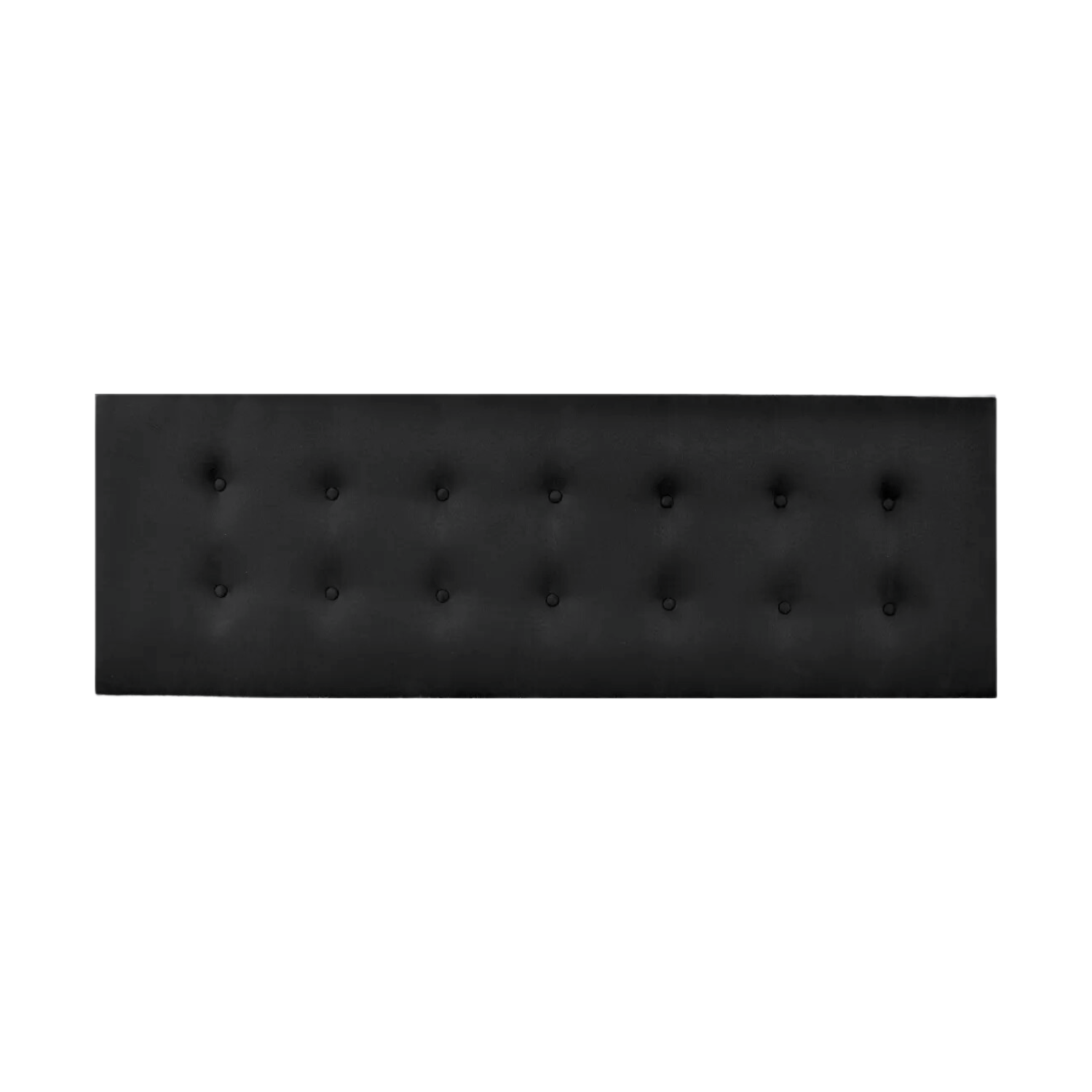 RESPALDO IMPORTCLICK ELEGANTE CAPITONÉ BOTONES 1 PLAZA LINO NEGRO 105 X 60 CM - 1