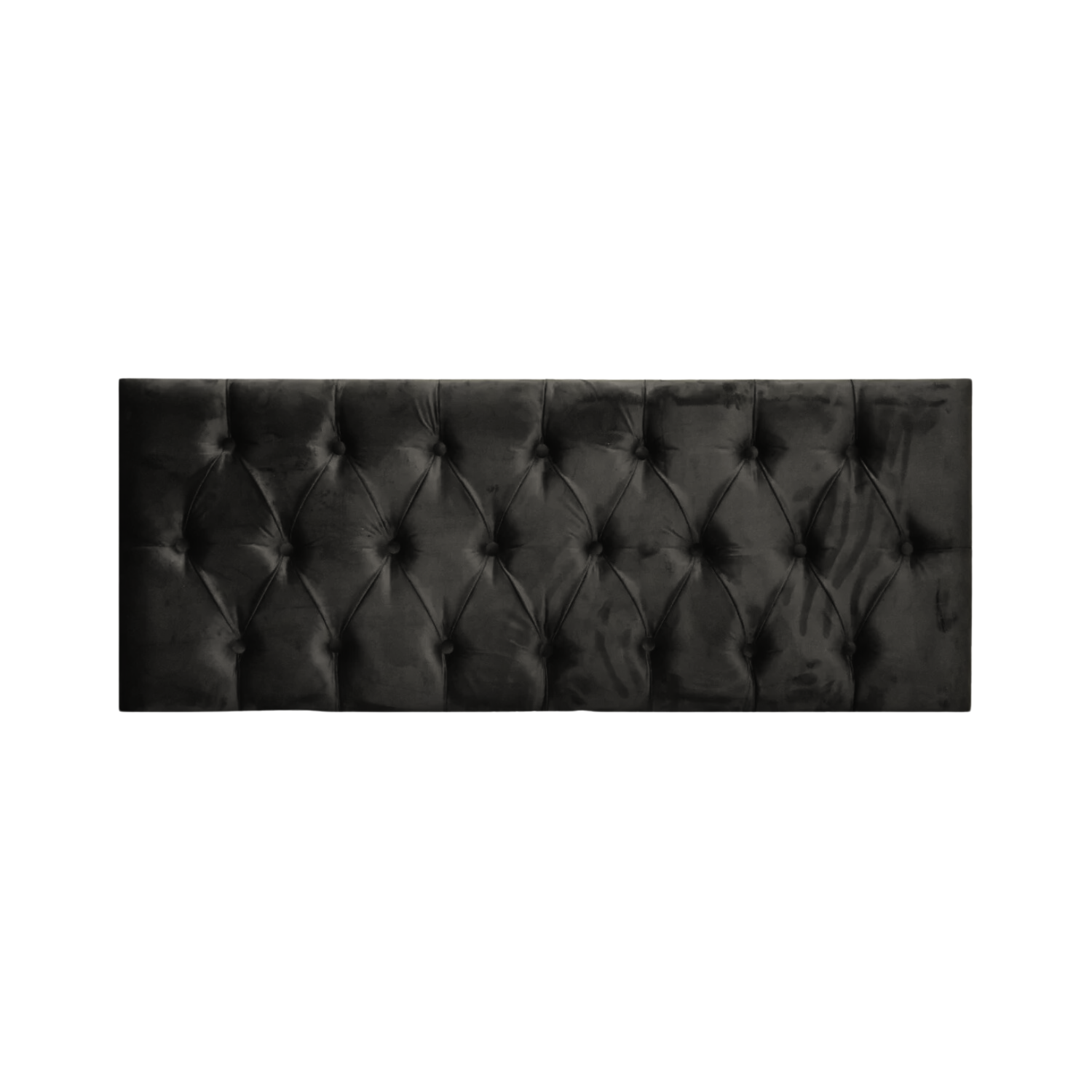 RESPALDO IMPORTCLICK ELEGANTE CAPITONÉ 1 PLAZA FELPA NEGRO 105 X 60 CM - 1