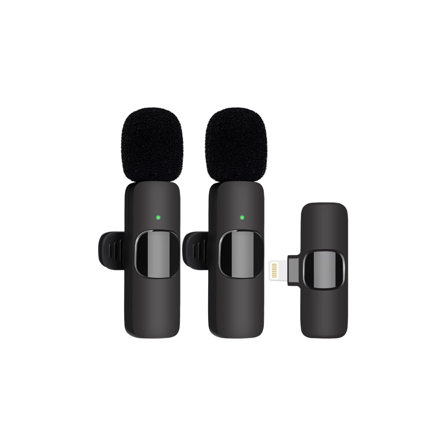 PACK 2 MICRÓFONOS IMPORTCLICK INALAMBRICOS SOLAPA LAVALIER ANDROID TIPO C - 1
