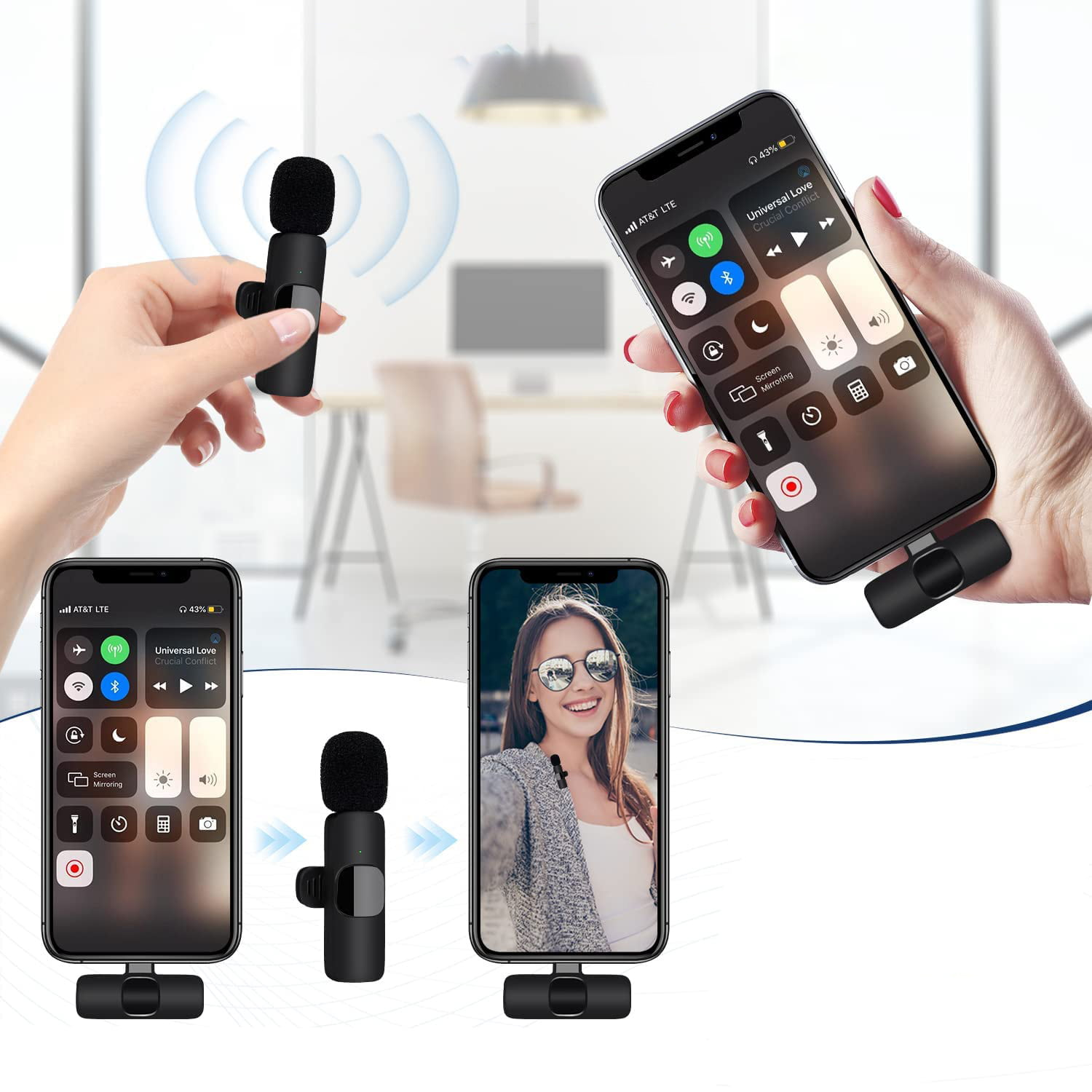 PACK 2 MICRÓFONOS IMPORTCLICK INALAMBRICOS SOLAPA LAVALIER ANDROID TIPO C - 5