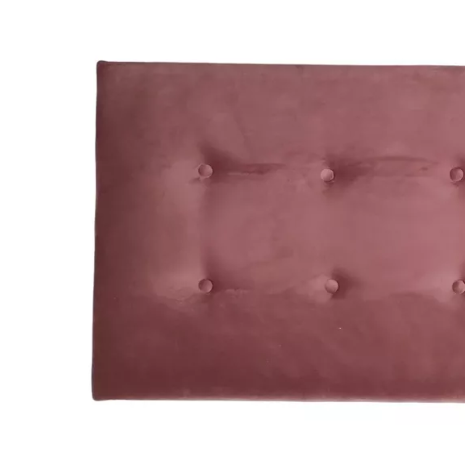 RESPALDO IMPORTCLICK ELEGANTE CAPITONÉ BOTONES 1 PLAZA FELPA PALO ROSA 105 X 60 CM - 2