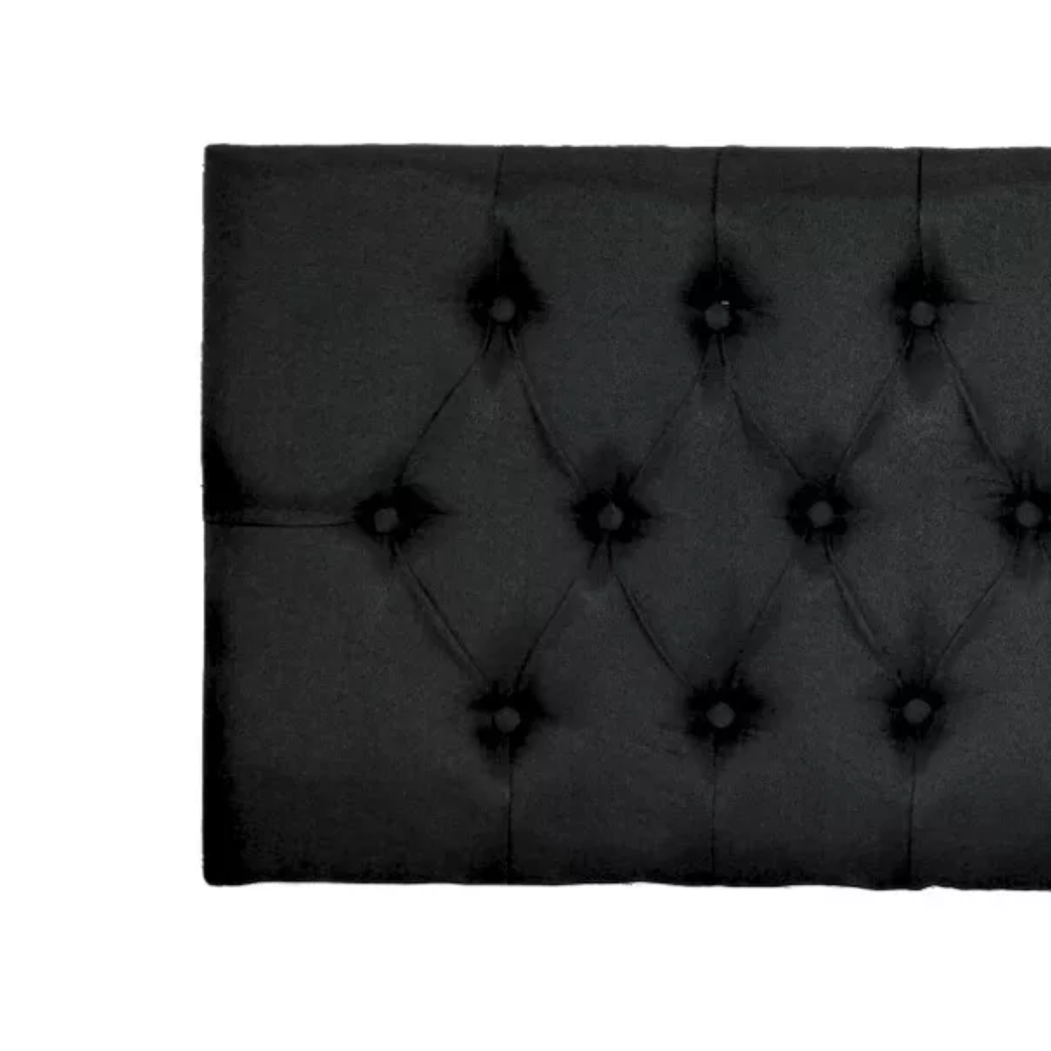 RESPALDO IMPORTCLICK ELEGANTE CAPITONÉ 1 PLAZA LINO NEGRO 105 X 60 CM - 2