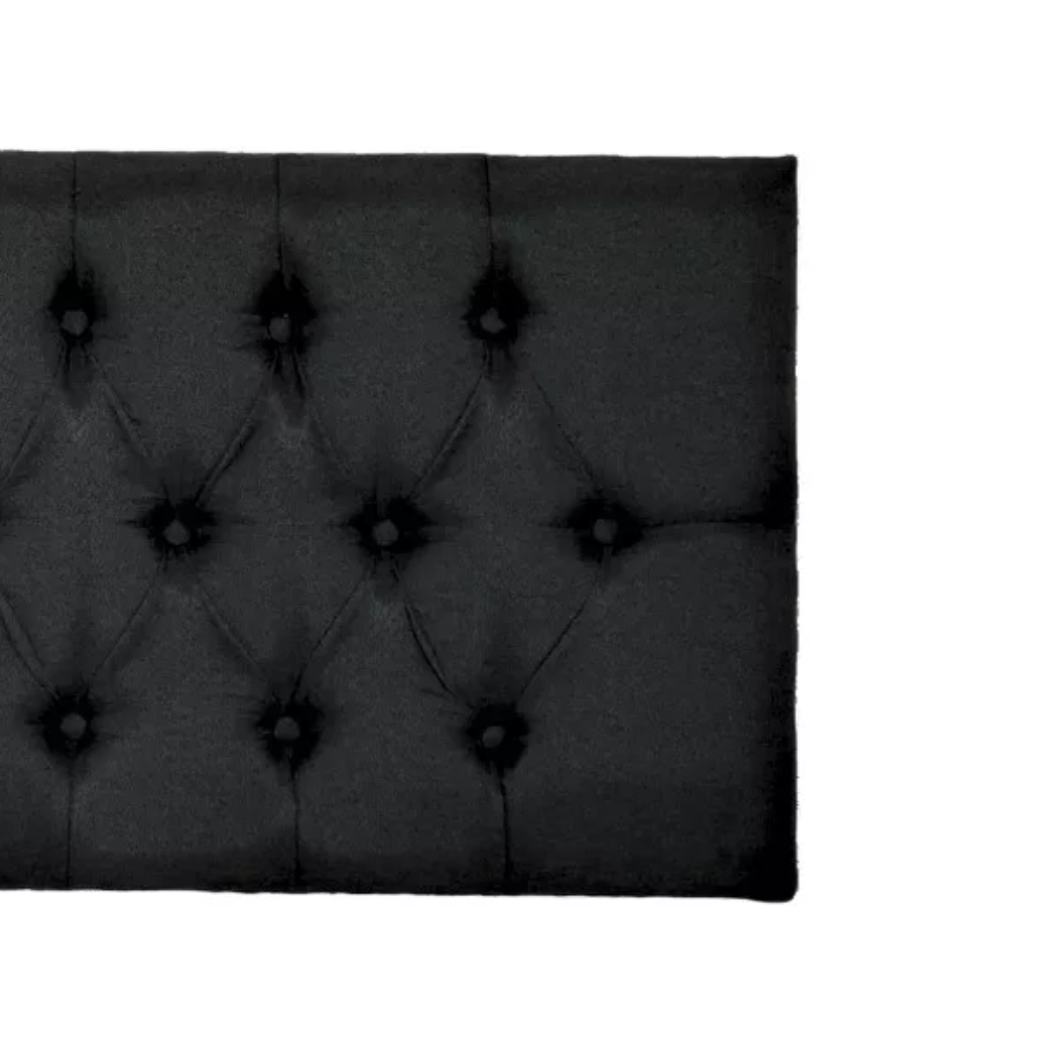 RESPALDO IMPORTCLICK ELEGANTE CAPITONÉ 1 PLAZA LINO NEGRO 105 X 60 CM - 3