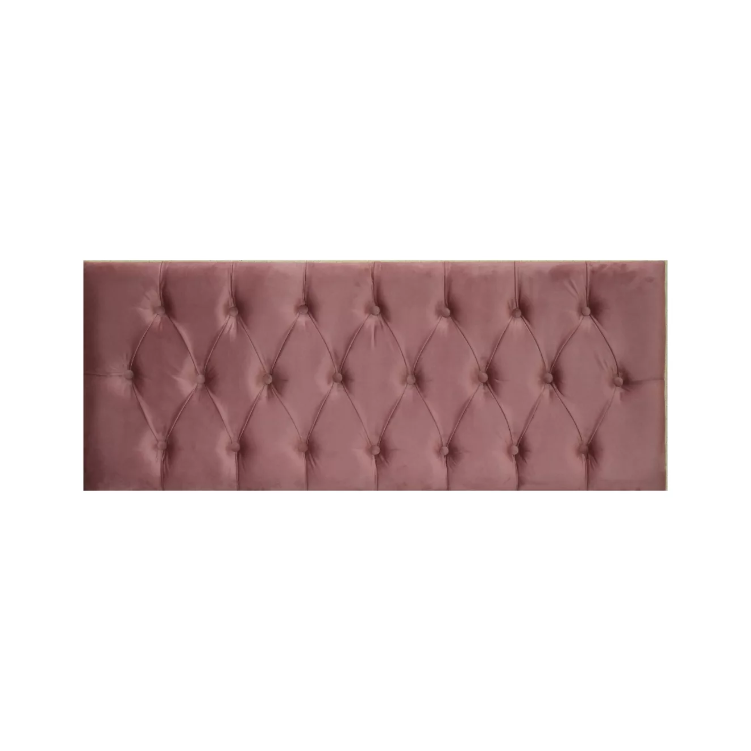 RESPALDO IMPORTCLICK ELEGANTE CAPITONÉ 1 PLAZA FELPA PALO ROSA 105 X 60 CM - 1
