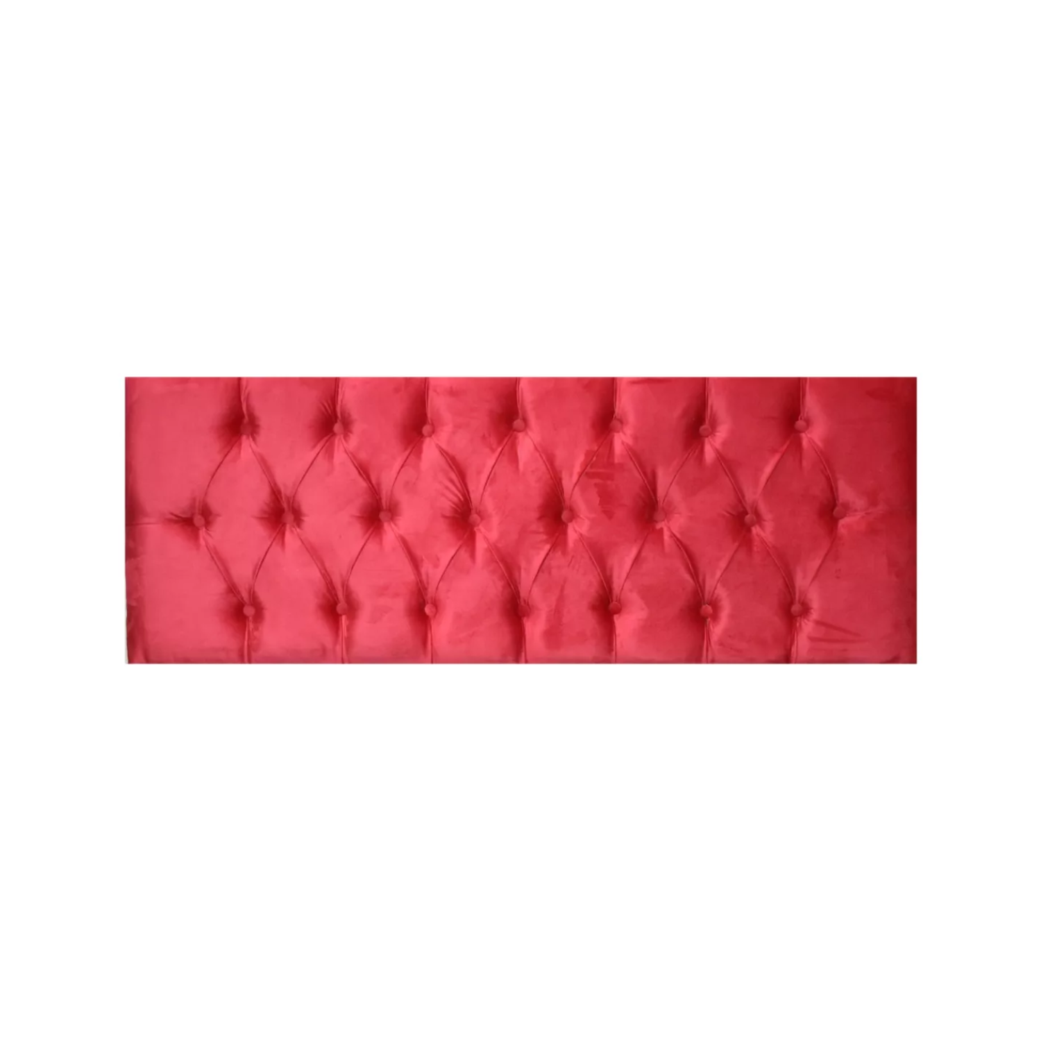 RESPALDO IMPORTCLICK ELEGANTE CAPITONÉ 1 PLAZA FELPA ROJO 105 X 60 CM - 1