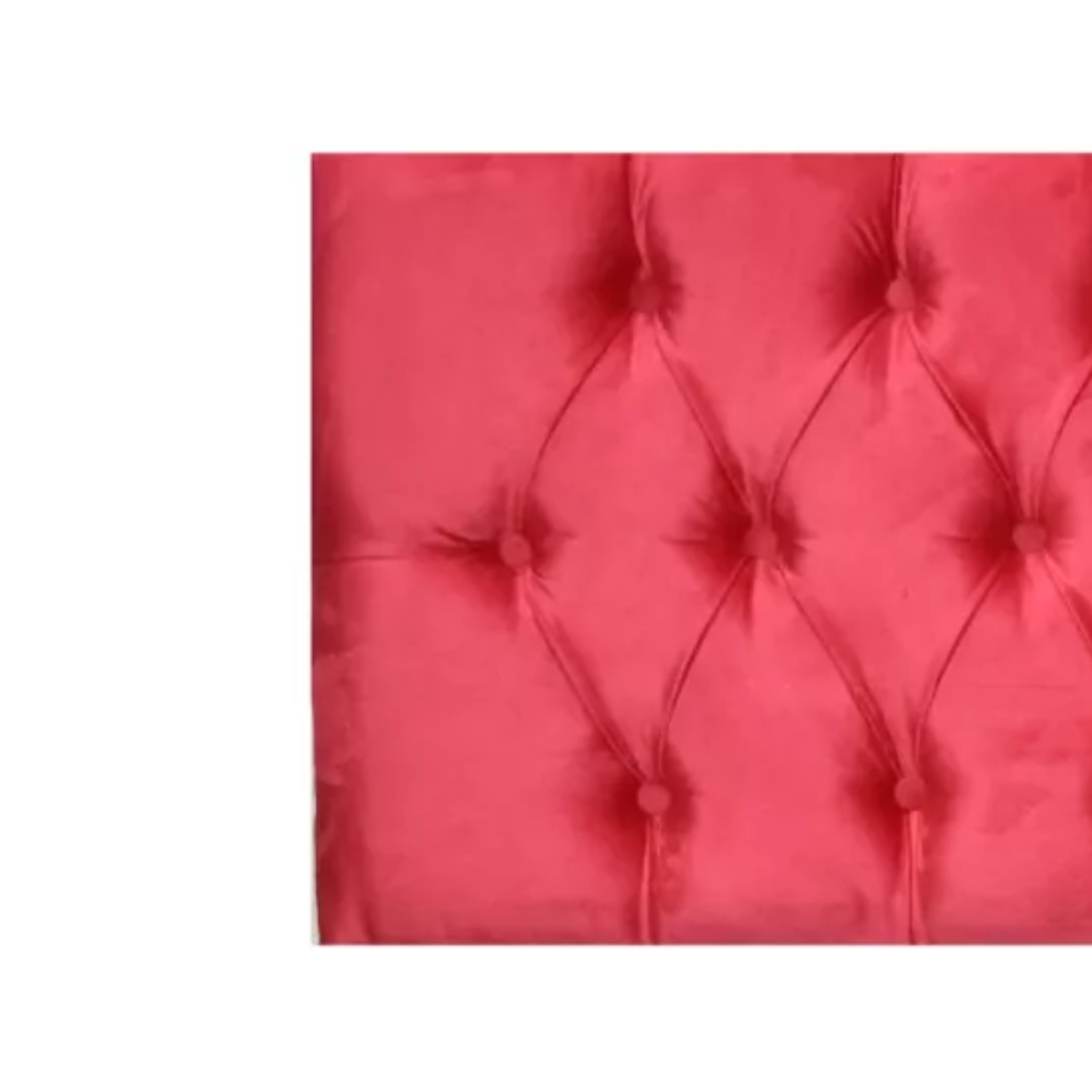 RESPALDO IMPORTCLICK ELEGANTE CAPITONÉ 1 PLAZA FELPA ROJO 105 X 60 CM - 2