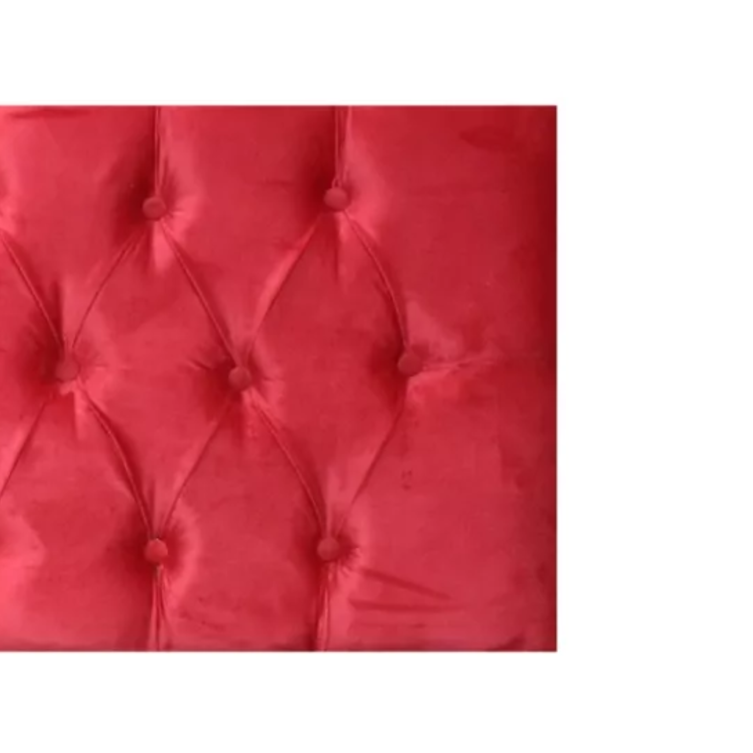 RESPALDO IMPORTCLICK ELEGANTE CAPITONÉ 1 PLAZA FELPA ROJO 105 X 60 CM - 3
