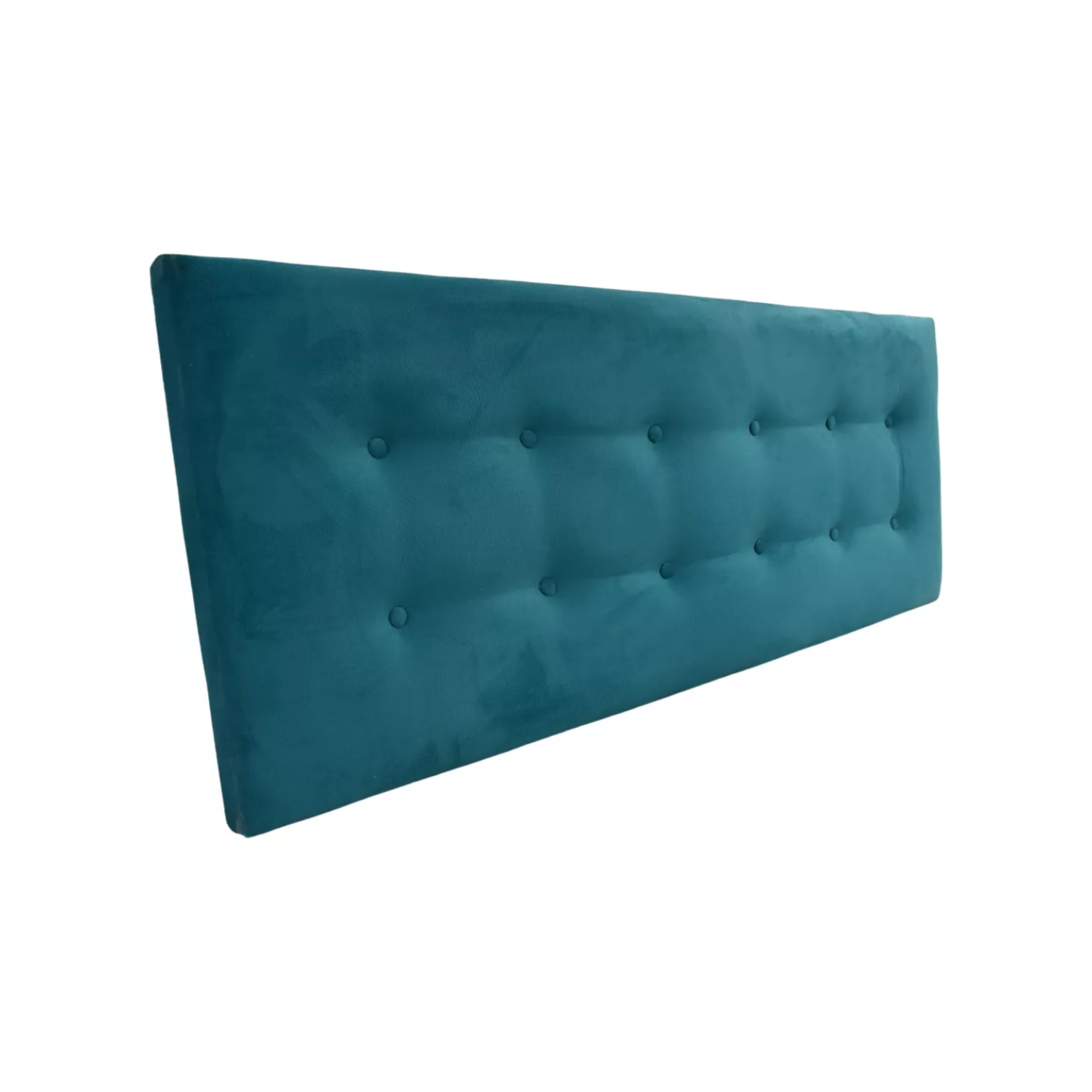 RESPALDO IMPORTCLICK ELEGANTE CAPITONÉ BOTONES 1 PLAZA FELPA TURQUESA 105 X 60 CM - 2