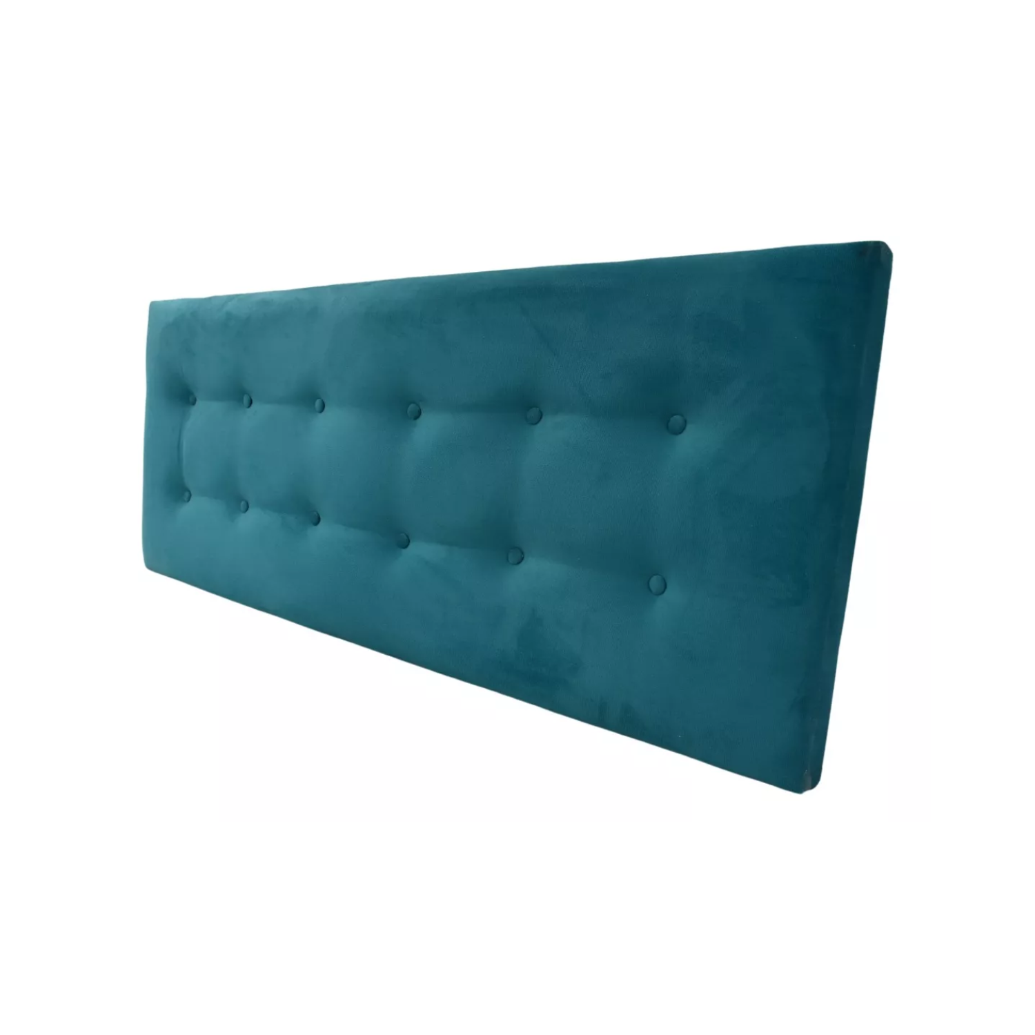 RESPALDO IMPORTCLICK ELEGANTE CAPITONÉ BOTONES 1 PLAZA FELPA TURQUESA 105 X 60 CM - 3