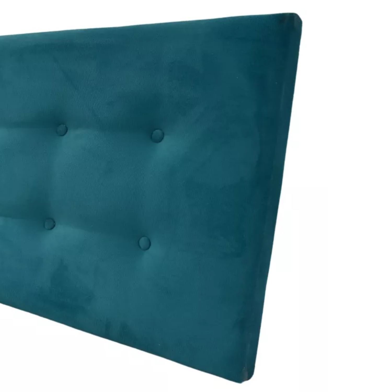 RESPALDO IMPORTCLICK ELEGANTE CAPITONÉ BOTONES 1 PLAZA FELPA TURQUESA 105 X 60 CM - 4