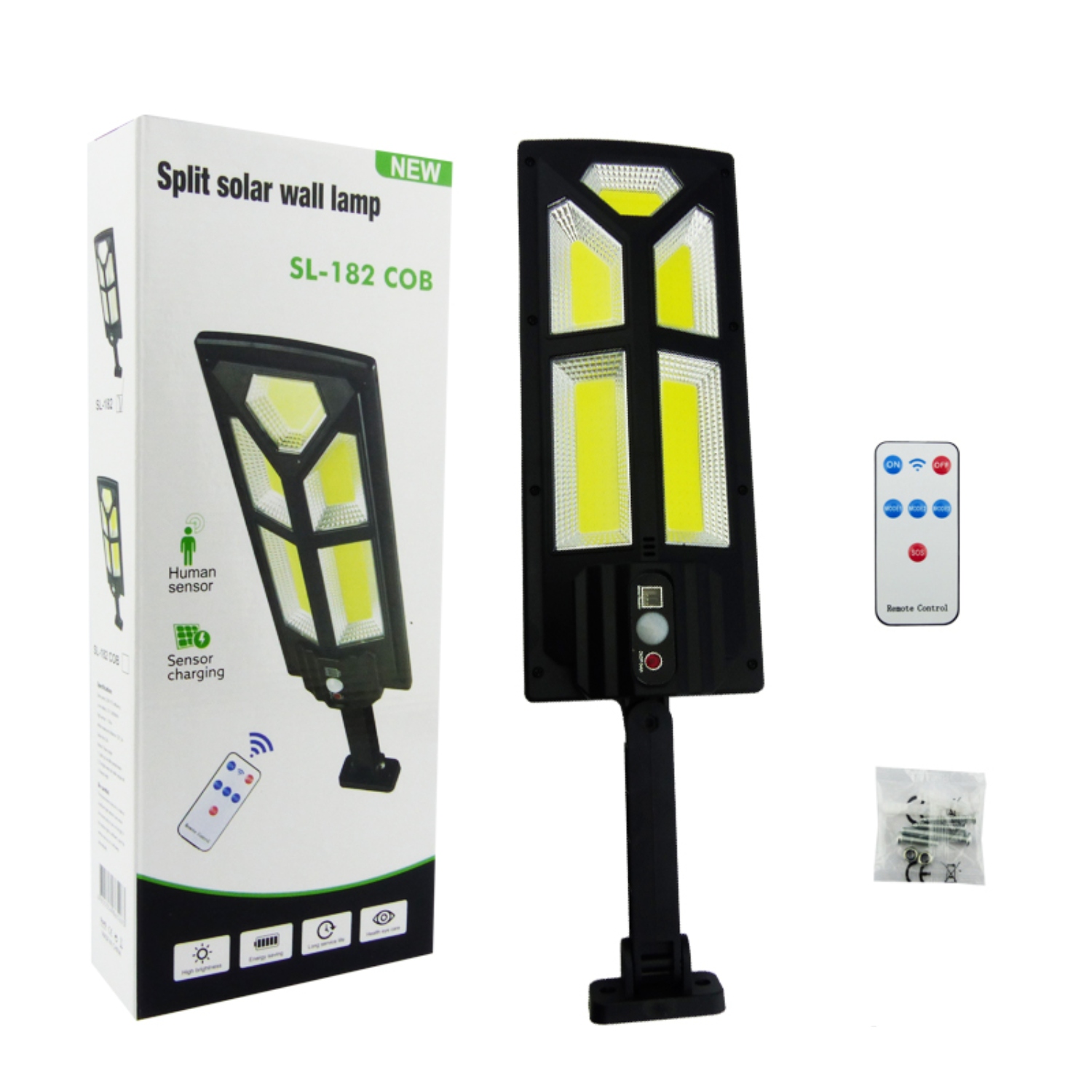 FOCO MINI SOLAR PARED LED COB 5 PLACAS - 3