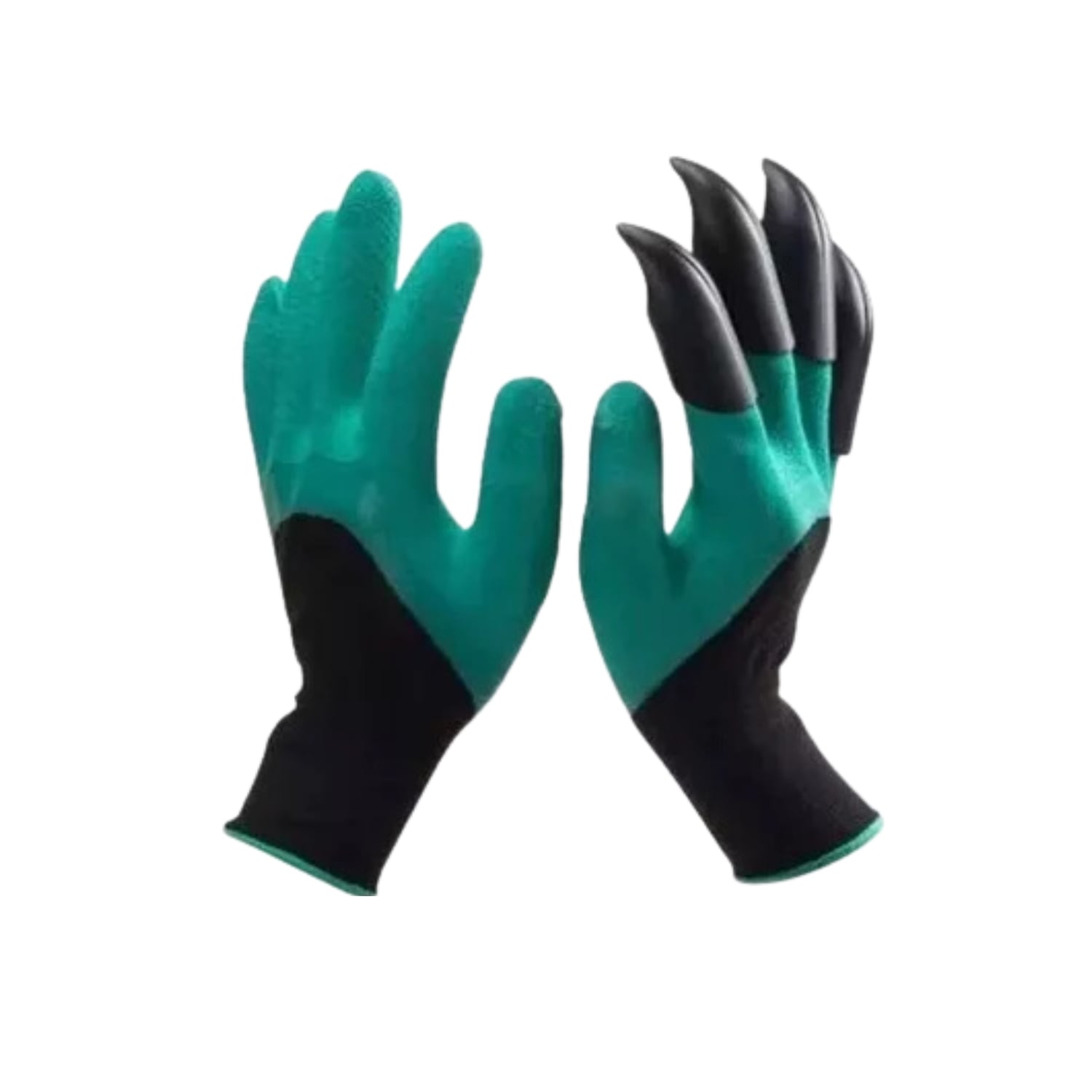 GUANTES JARDINERÍA GARRAS TRABAJO LÁTEX VERDE - 1