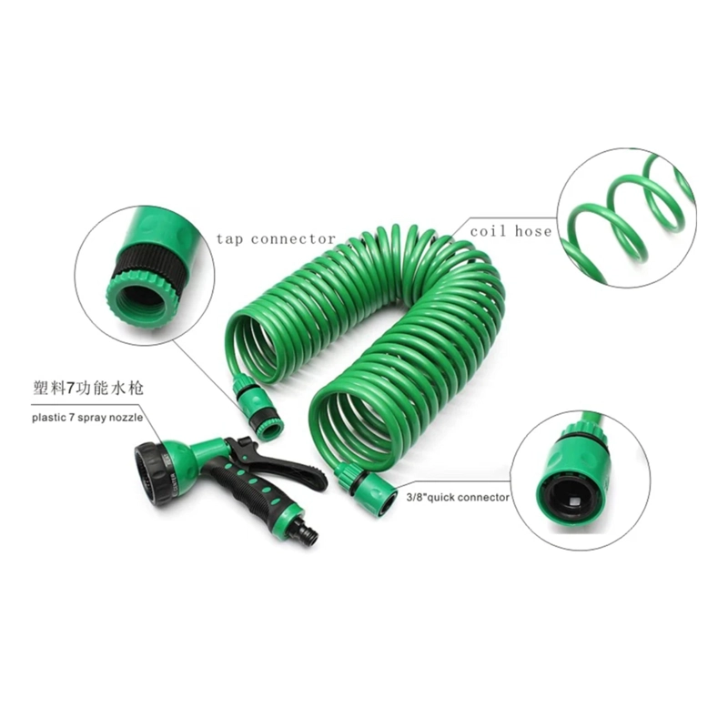 MANGUERA IMPORTCLICK AIR.70 ESPIRAL EXPANDIBLE HOGAR JARDÍN 15 M VERDE - 3