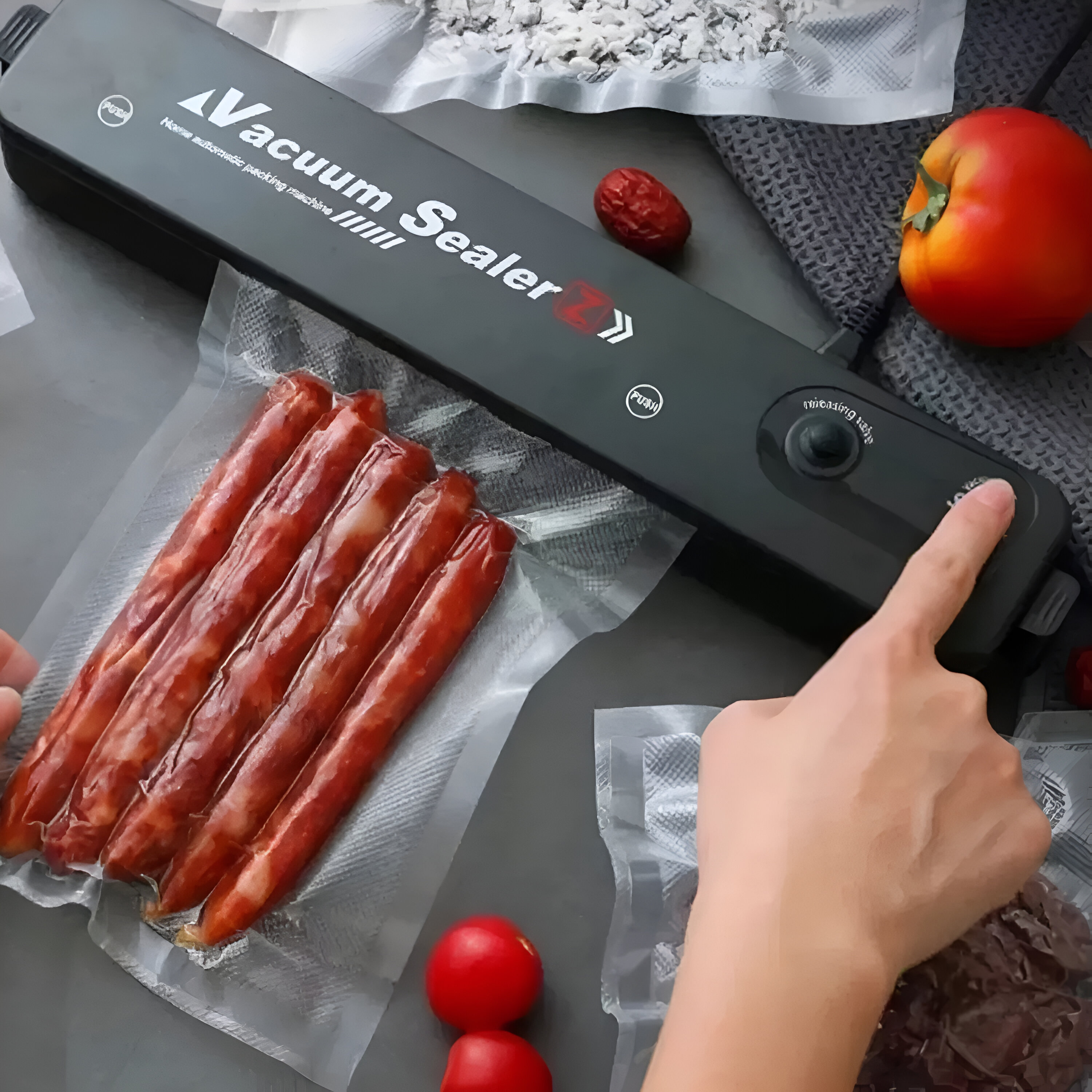 MAQUINA SELLADORA AL VACÍO ALIMENTOS SELLADOR BOLSAS - 4