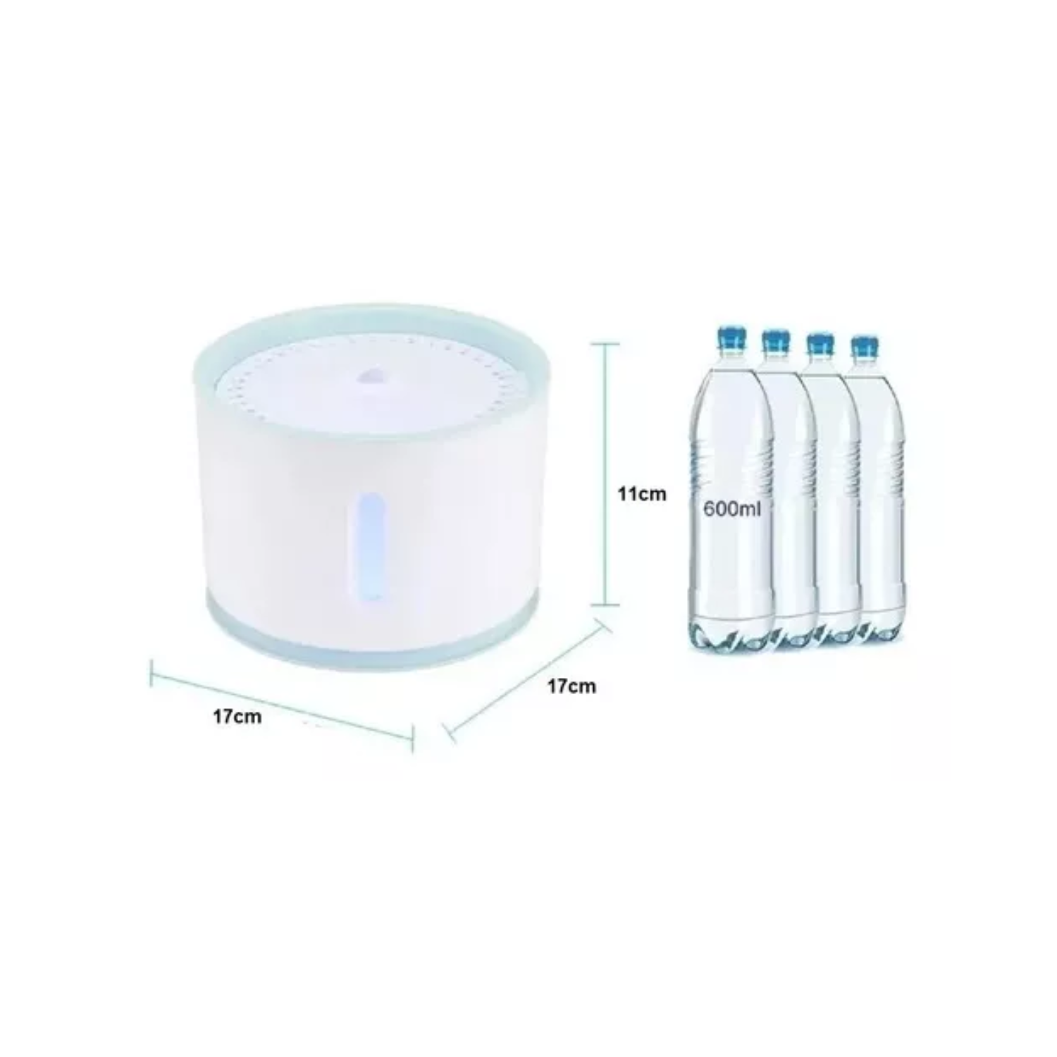 BEBEDERO GATOS ELÉCTRICO IMPORTCLICK FUENTE AGUA 2 L AZUL - 3