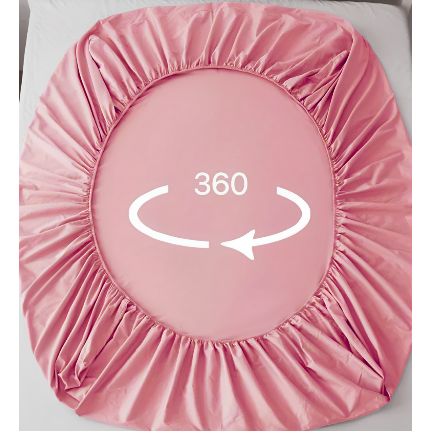 JUEGO SÁBANAS IMPORTCLICK ALGODÓN ROSADO LISO 200 HILOS + 2 FUNDAS 2 PL - 4