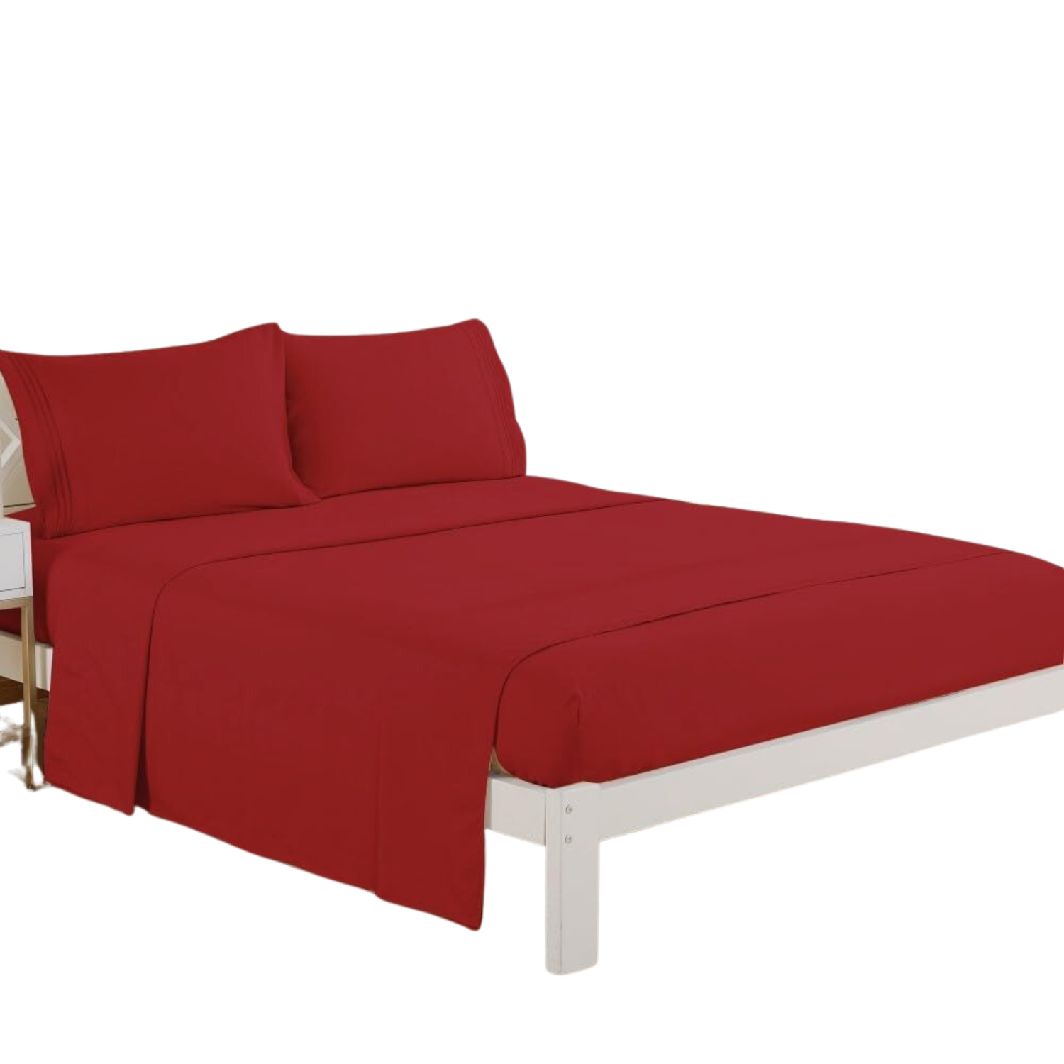 JUEGO SÁBANAS IMPORTCLICK ROJO LISO POLAR + 2 FUNDAS 2 PL - 1