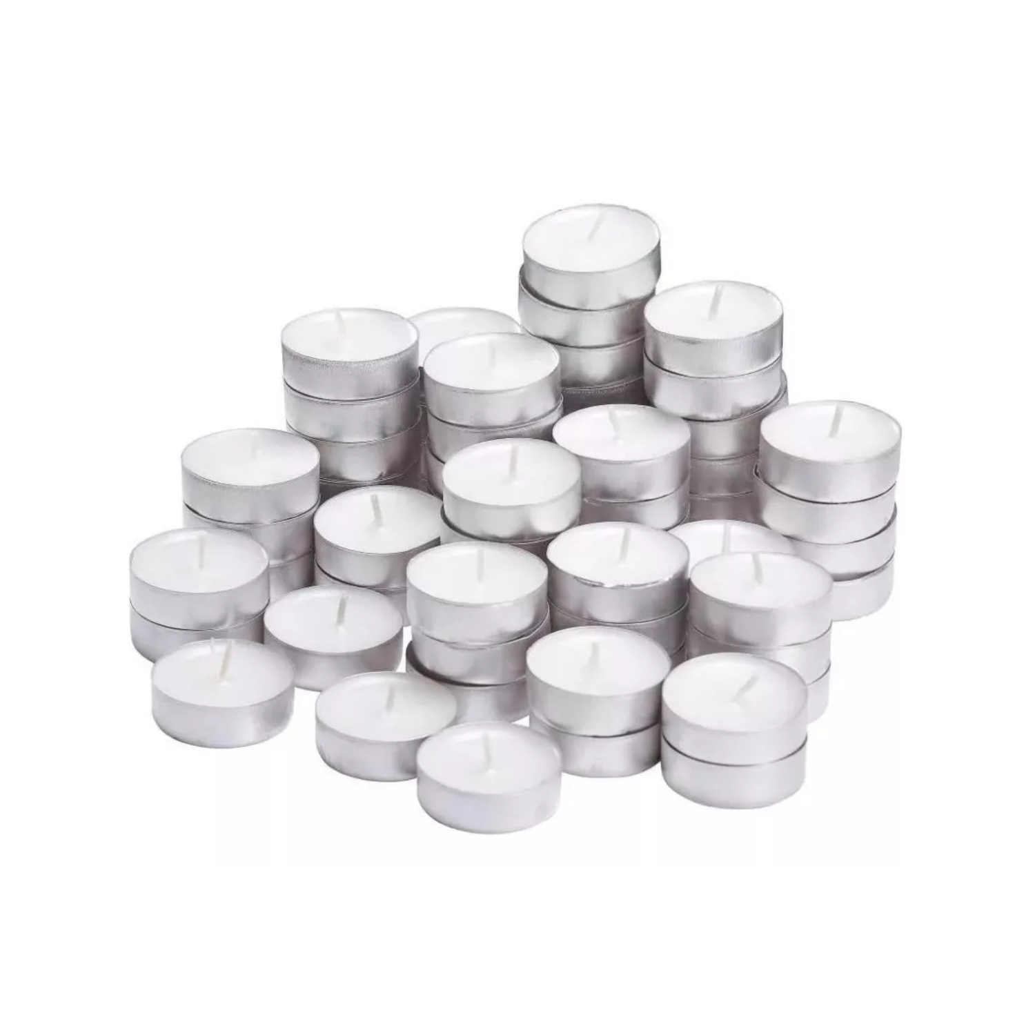 PACK 50 VELAS TEA LIGHT HOGAR DECORACIÓN BLANCO - 1