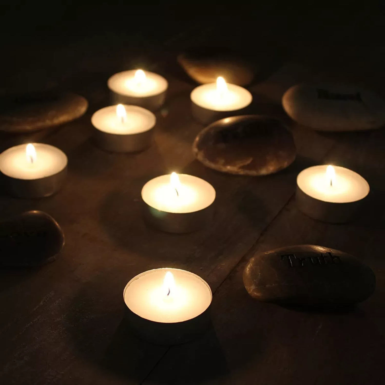 PACK 50 VELAS TEA LIGHT HOGAR DECORACIÓN BLANCO - 5