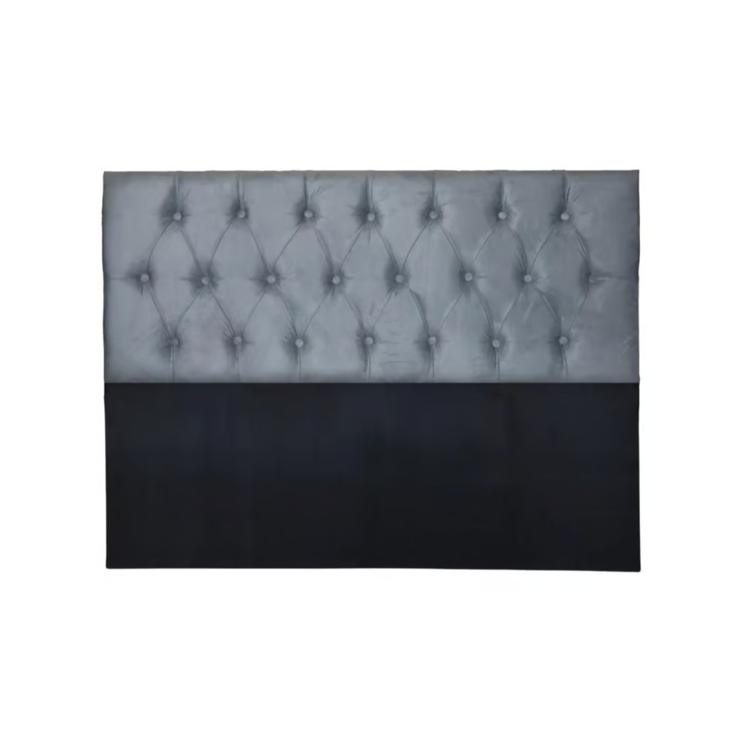 RESPALDO IMPORTCLICK PISO CAPITONÉ PREMIUN KING FELPA GRIS AZULADO 180 X 140 CM - 1