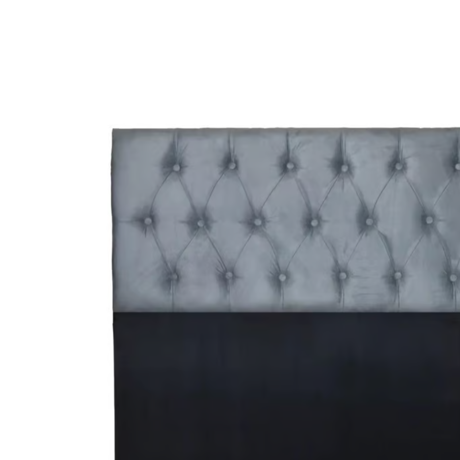 RESPALDO IMPORTCLICK PISO CAPITONÉ PREMIUN KING FELPA GRIS AZULADO 180 X 140 CM - 2