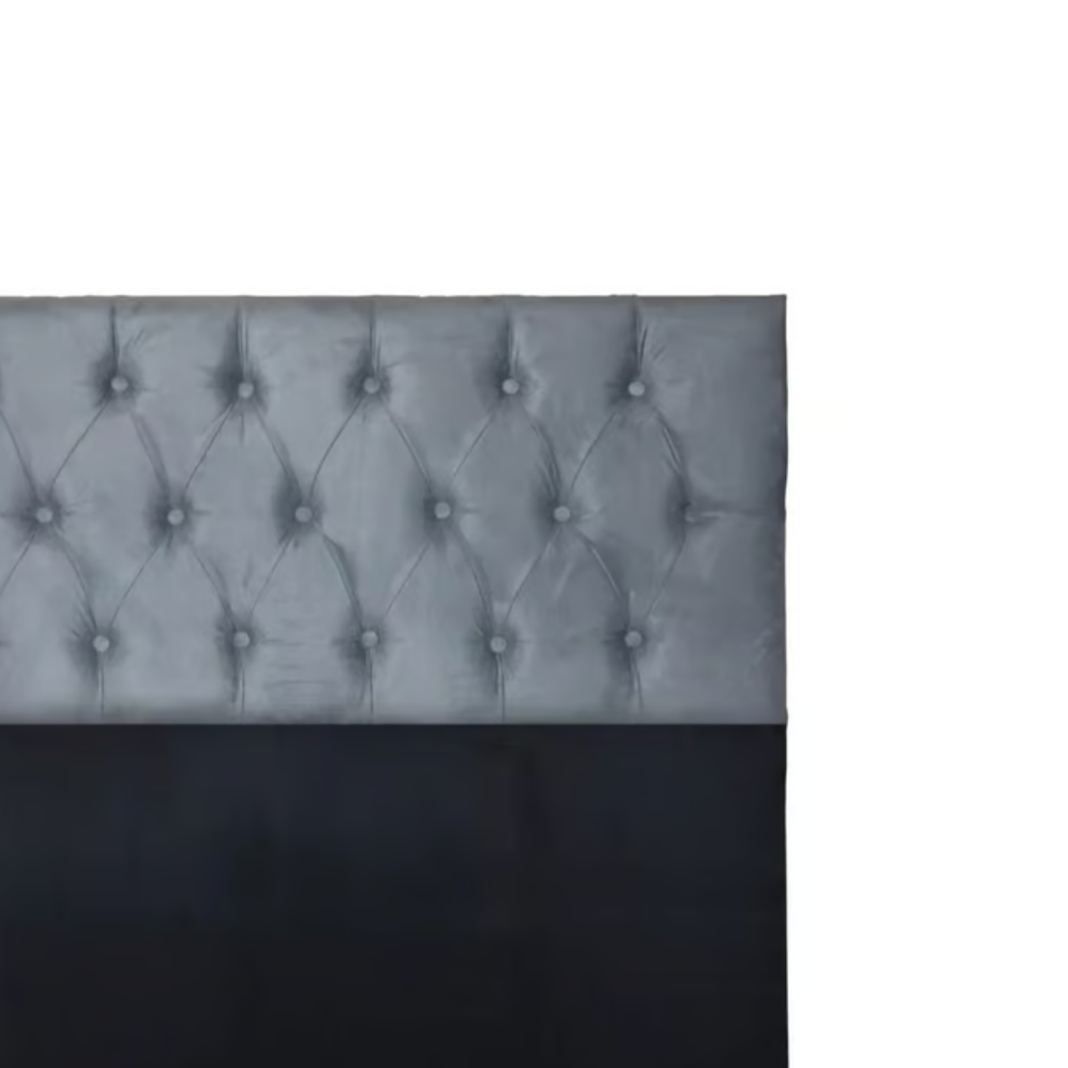 RESPALDO IMPORTCLICK PISO CAPITONÉ PREMIUN KING FELPA GRIS AZULADO 180 X 140 CM - 3