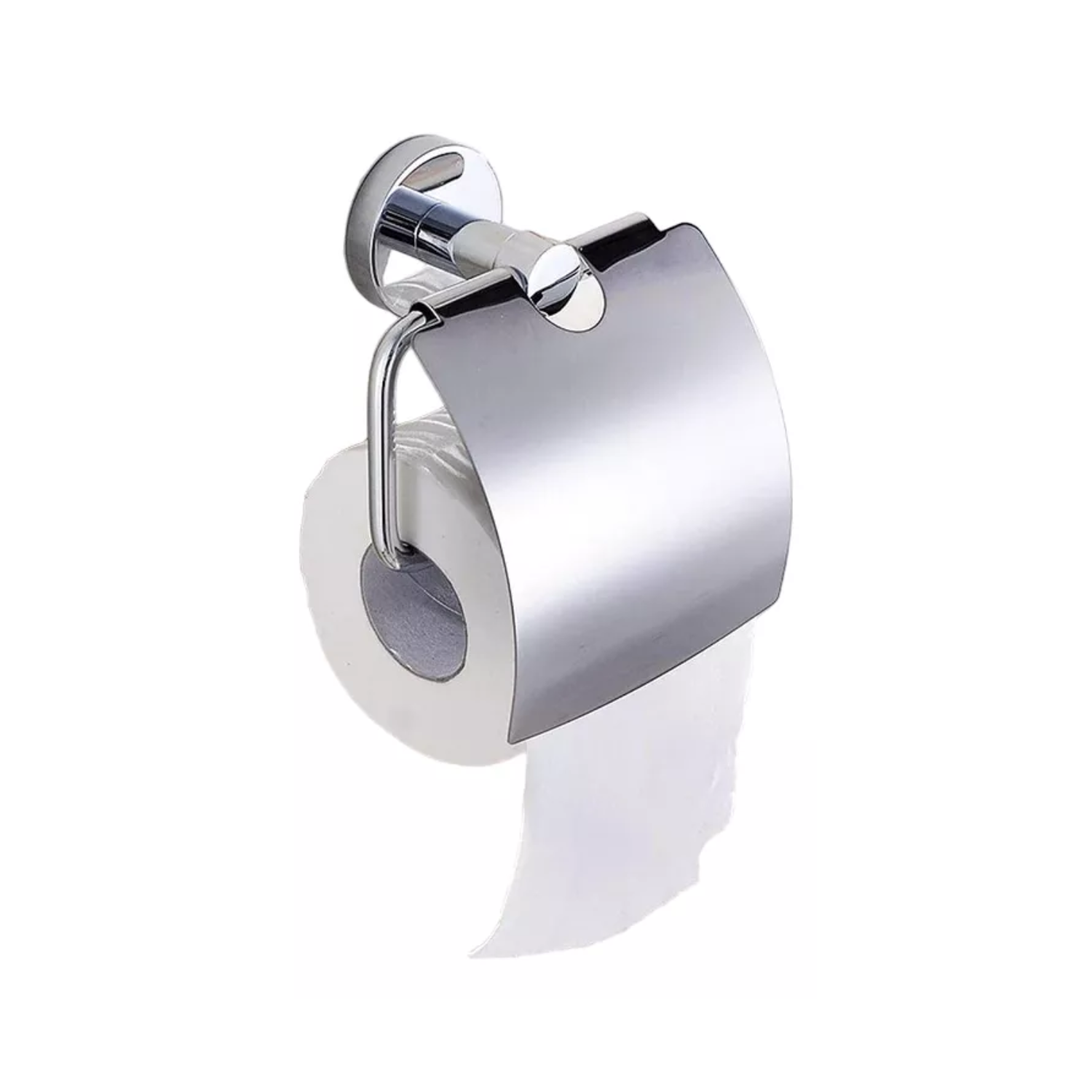 SOPORTE IMPORTCLICK SOPORTE PAPEL HIGIÉNICO BAÑO ACERO INOXIDABLE 12X14X7 CM PLATEADO - 2