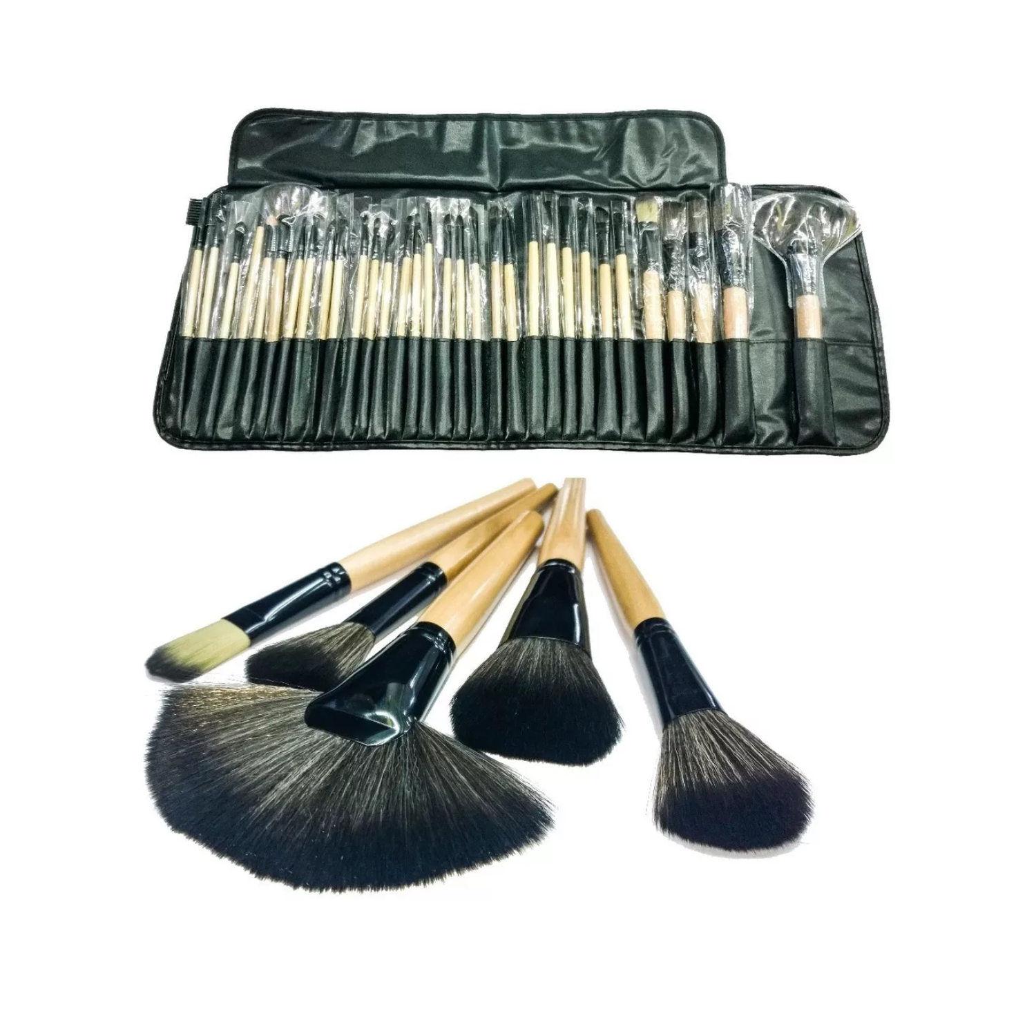 SET 32 PINCELES IMPORTCLICK BROCHAS MAQUILLAJE PROFESIONAL HIPOALERGÉNICO BOLSO ORGANIZADOR - 1