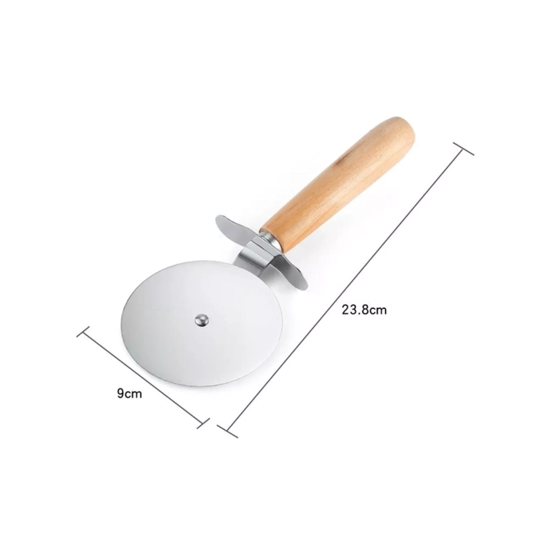 CORTADOR RUEDA MASAS PIZZAS ACERO 20 CM - 3