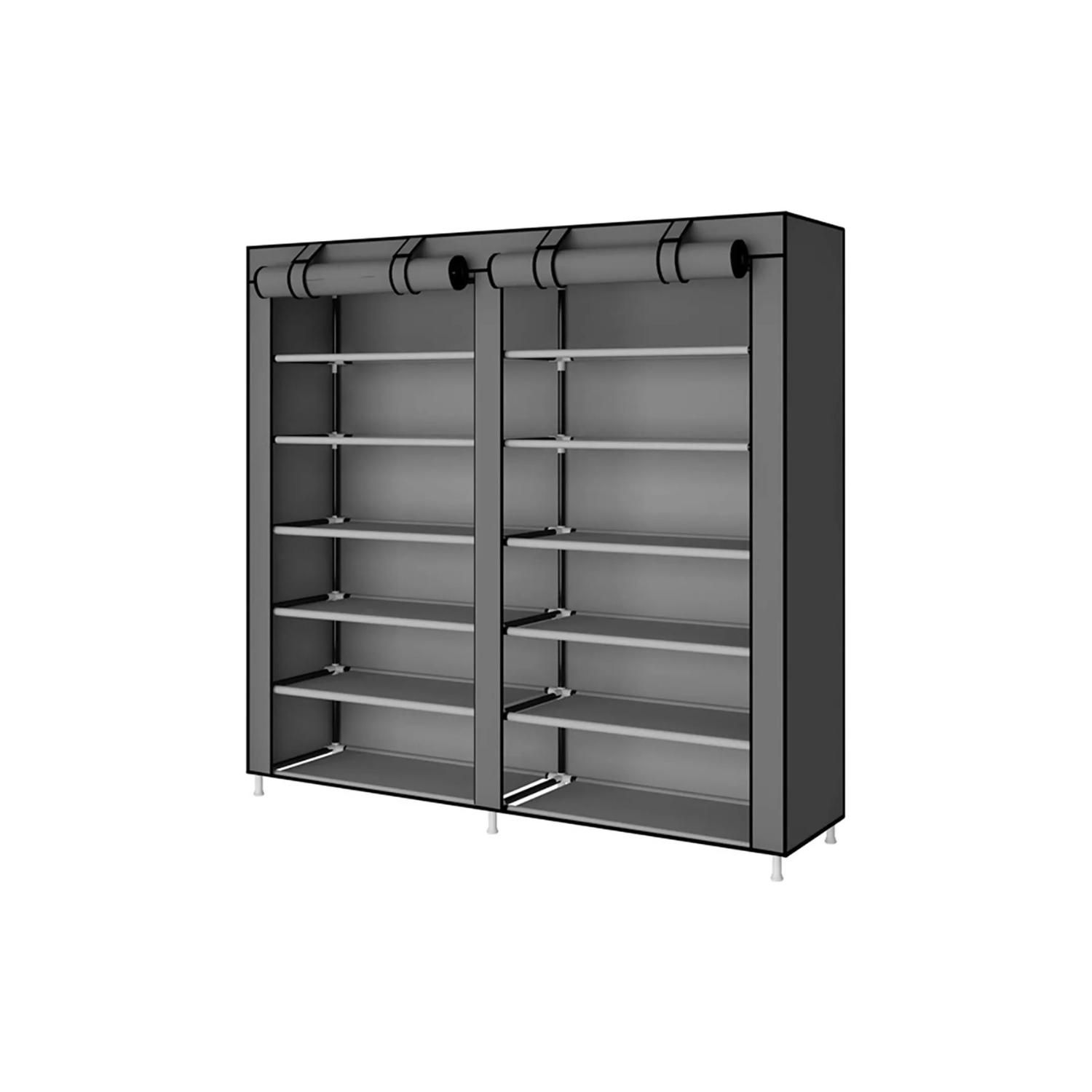 ZAPATERO IMPORTCLICK ORGANIZADOR HOGAR TELA 6 NIVELES GRIS - 1