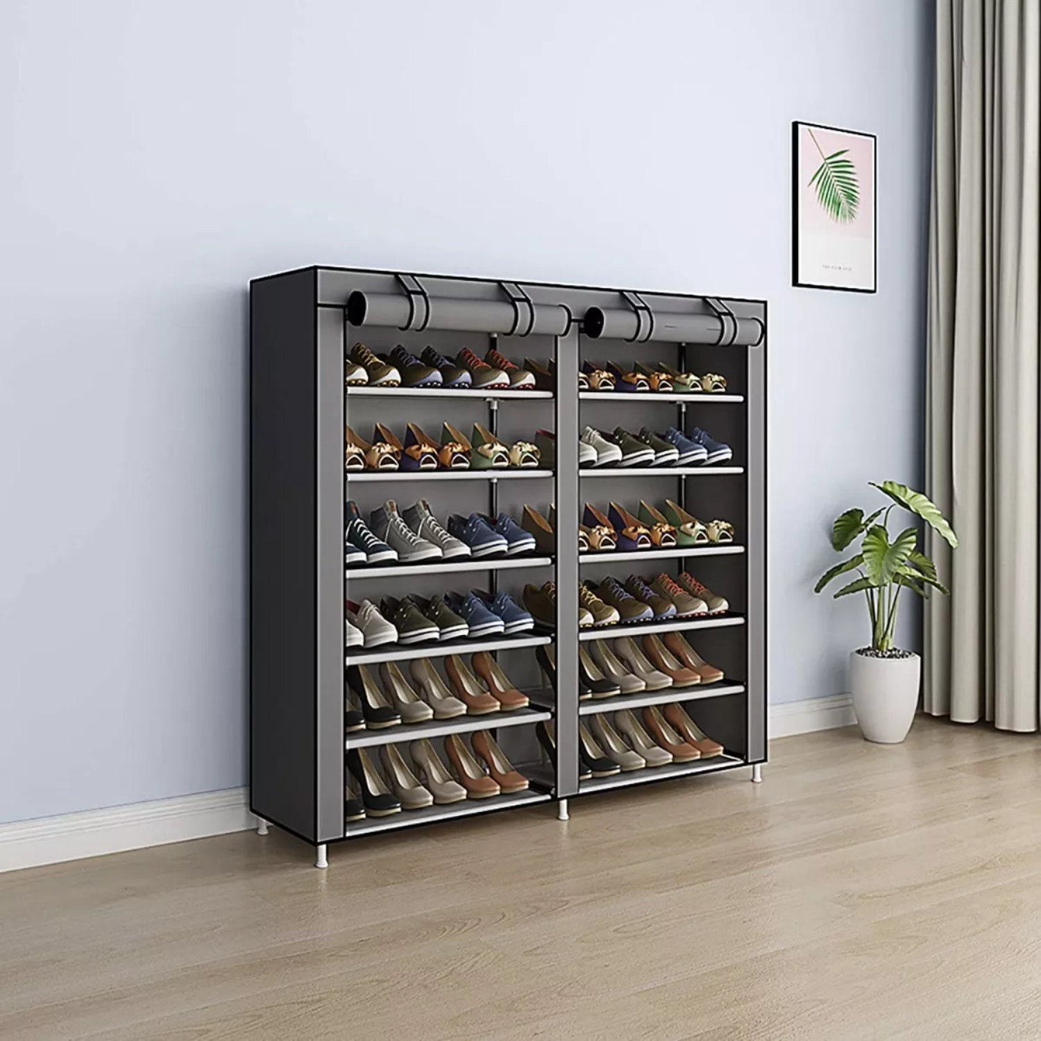 ZAPATERO IMPORTCLICK ORGANIZADOR HOGAR TELA 6 NIVELES GRIS - 5
